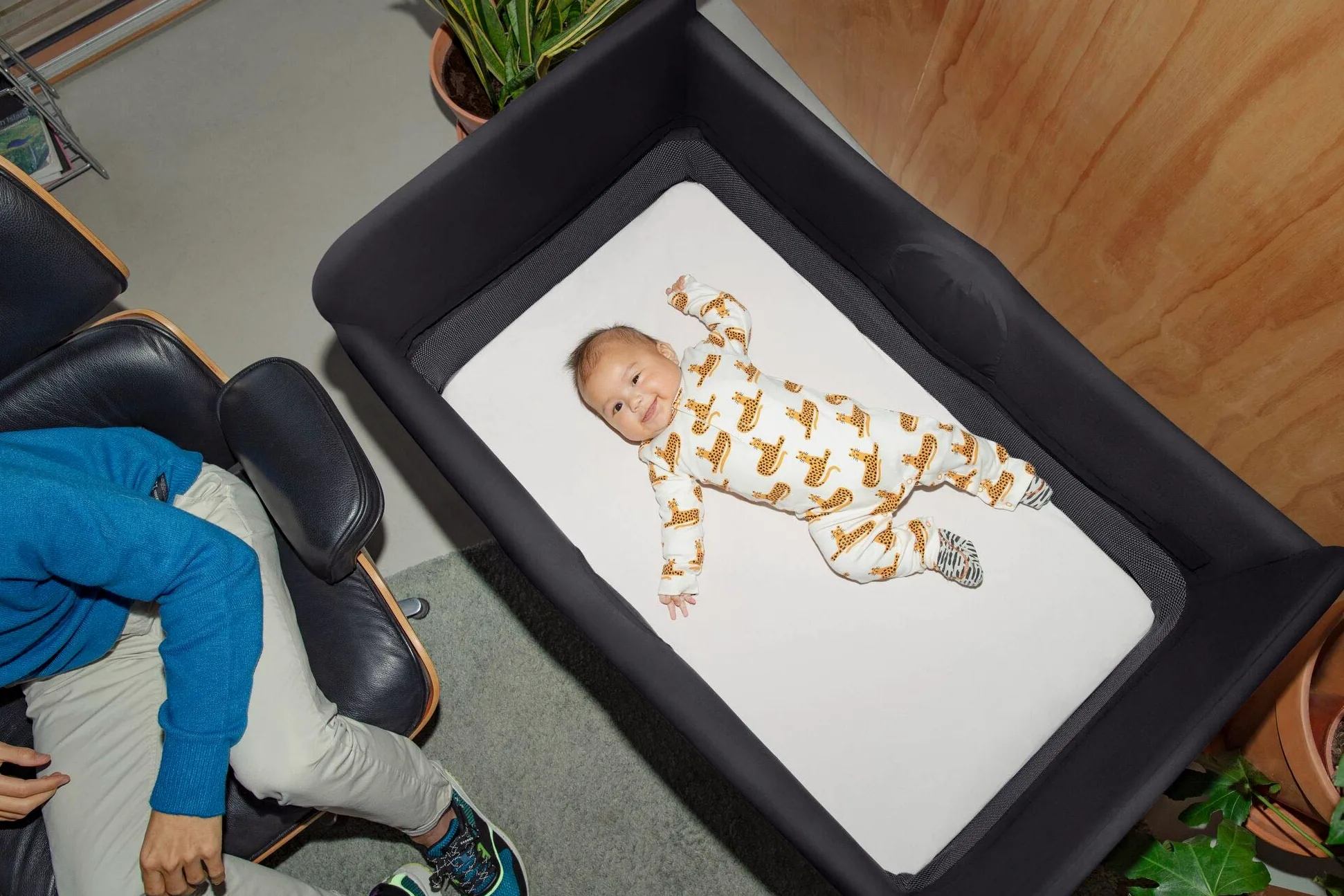 Bugaboo Sábana de algodón Stardust - Funda de colchón Ajustable para Cuna de Viaje