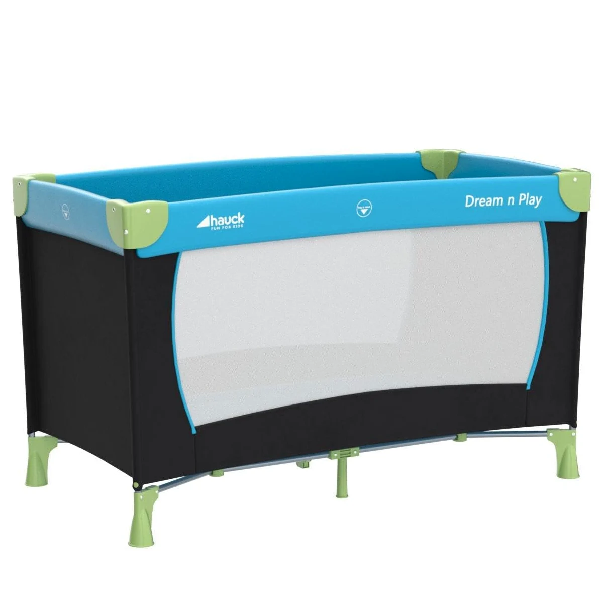 hauck Dream N Play Set de Cuna de Viaje Bebe con Colchón Alvi Confort 120x60 cm - Parque Infantil Plegable y Portátil con Bolsa de Transporte - Montaje Fácil – Azul
