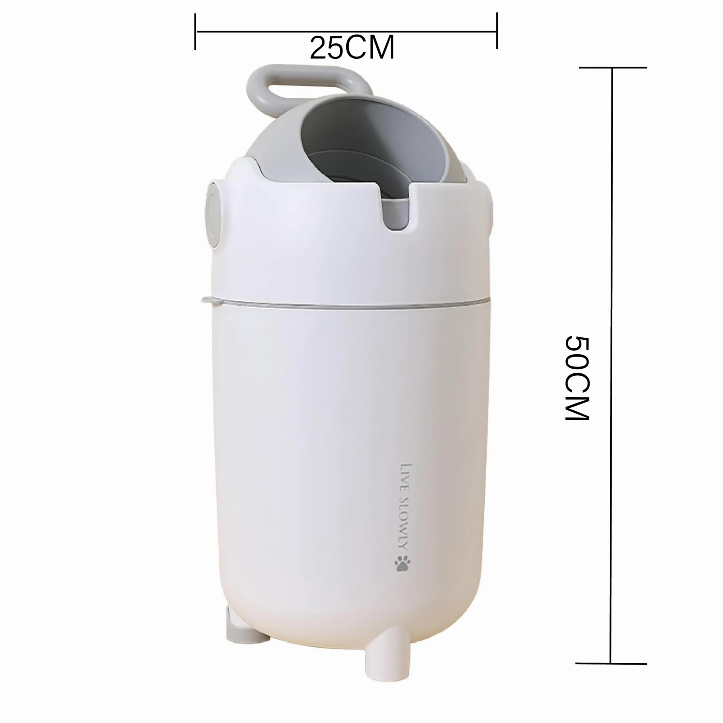 Nappy Bin Odour Off, cubo de pañales para bebé, plástico a prueba de olores, cubo de pañales para bebés, cartuchos de recarga con 12 L
