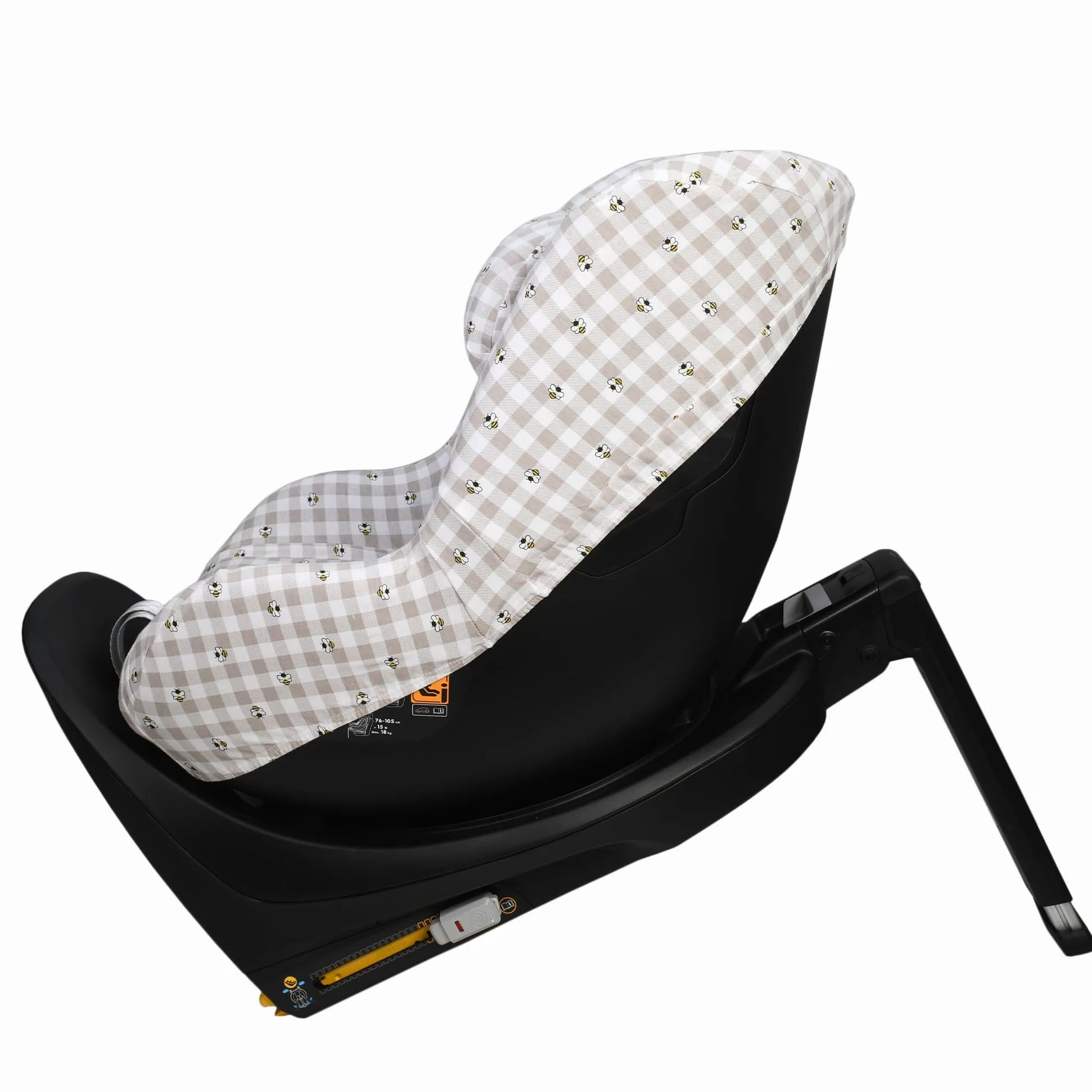 JYOKO Kids Funda de algodón para Silla de Coche Compatible con Maxi Cosi Mica Eco I-Size (Picnic Vichy)