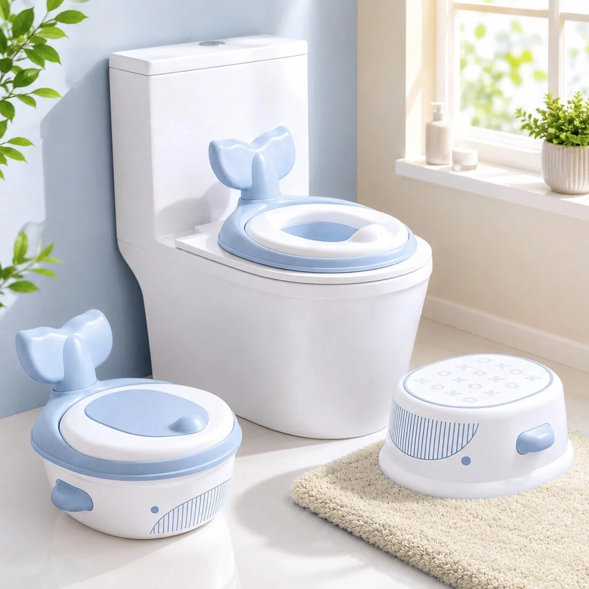 NUEVO Orinal 3 en 1: Orinal bebe, adaptador wc niños y taburete. Kit potty training para motivar el aprendizaje, con tabla de recompensas y accesorios. Orinales infantiles. Regalos para bebés.