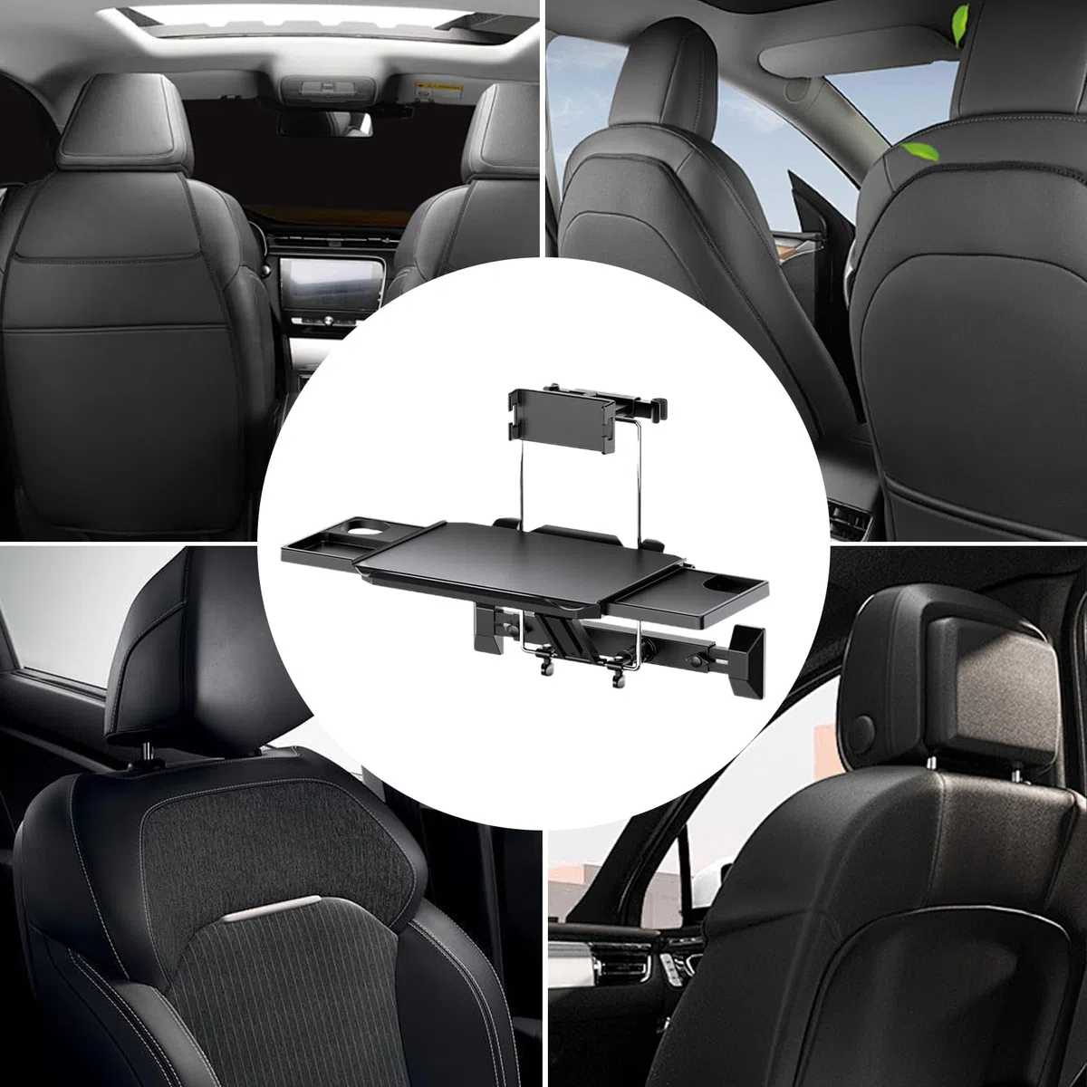 Mesa de Asiento Trasero de Coche, Organizador de Mesa de Asiento Trasero, Escritorio de Comedor de Viaje Ajustable, Superficie portátil para Alimentos, Mesa multifunción para niños y Adultos