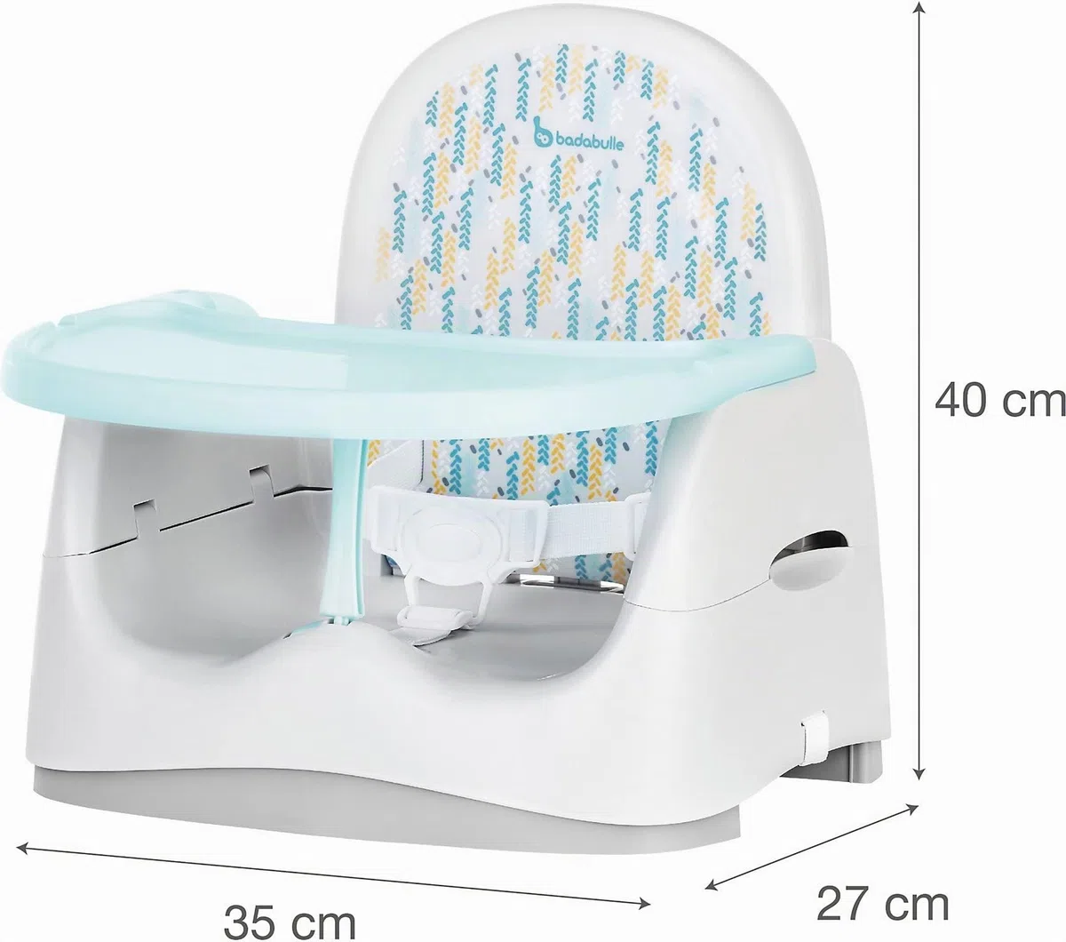 Badabulle Elevador Trendy Meal - Cómodo - Compacto - Plegable - Evolutivo - con Bandeja Extraíble - 6-36 meses - Hasta 15kg