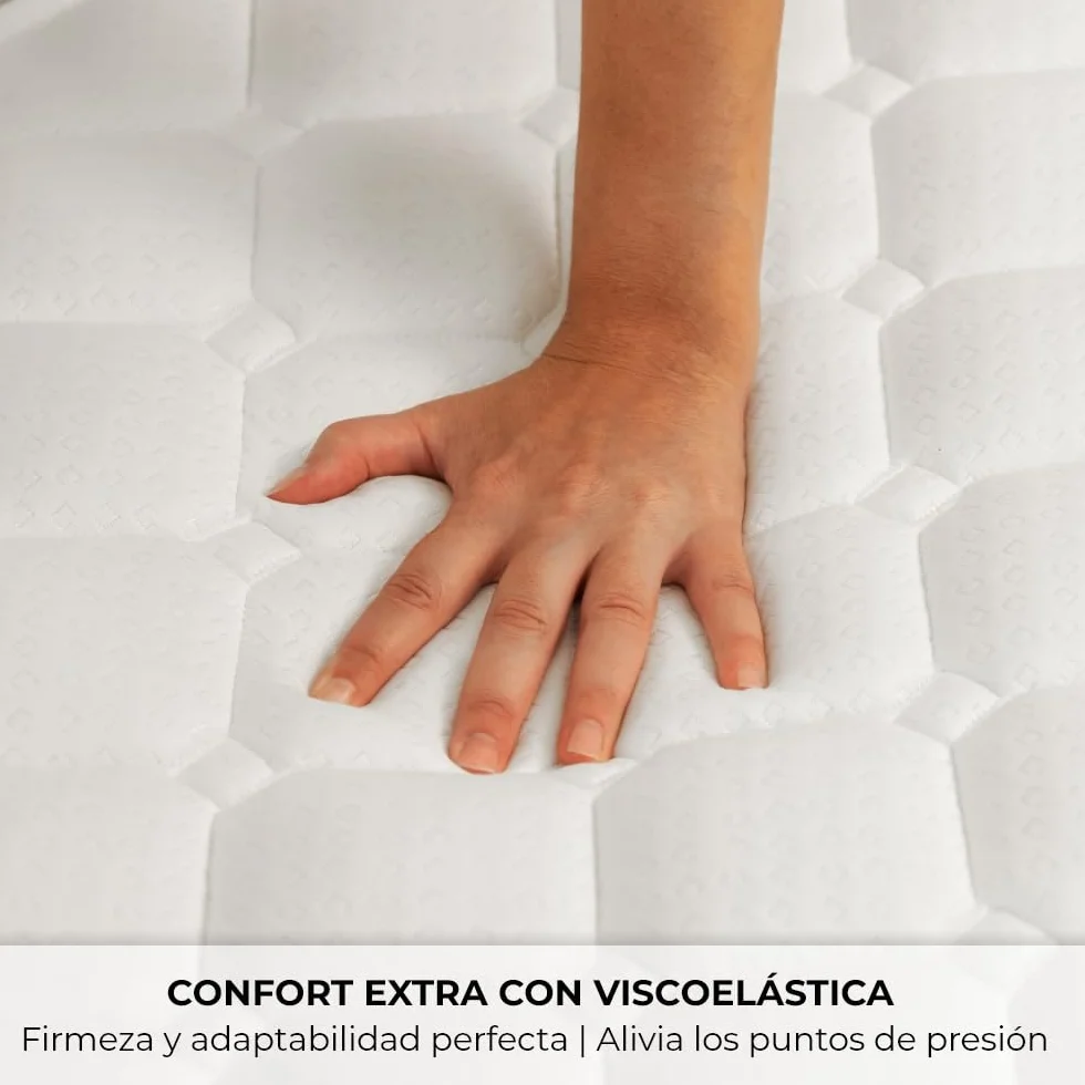 Nalui - Colchón Cuna Viscoelástico 120 x 60 cm Baby One Núcleo HR Adapt Foam, Tejido 3D Transpirable y Tejido Strech Hipoalergénico, Certificado Oeko-Tex® | Hecho en España. Altura ±12cm, Aguamarina