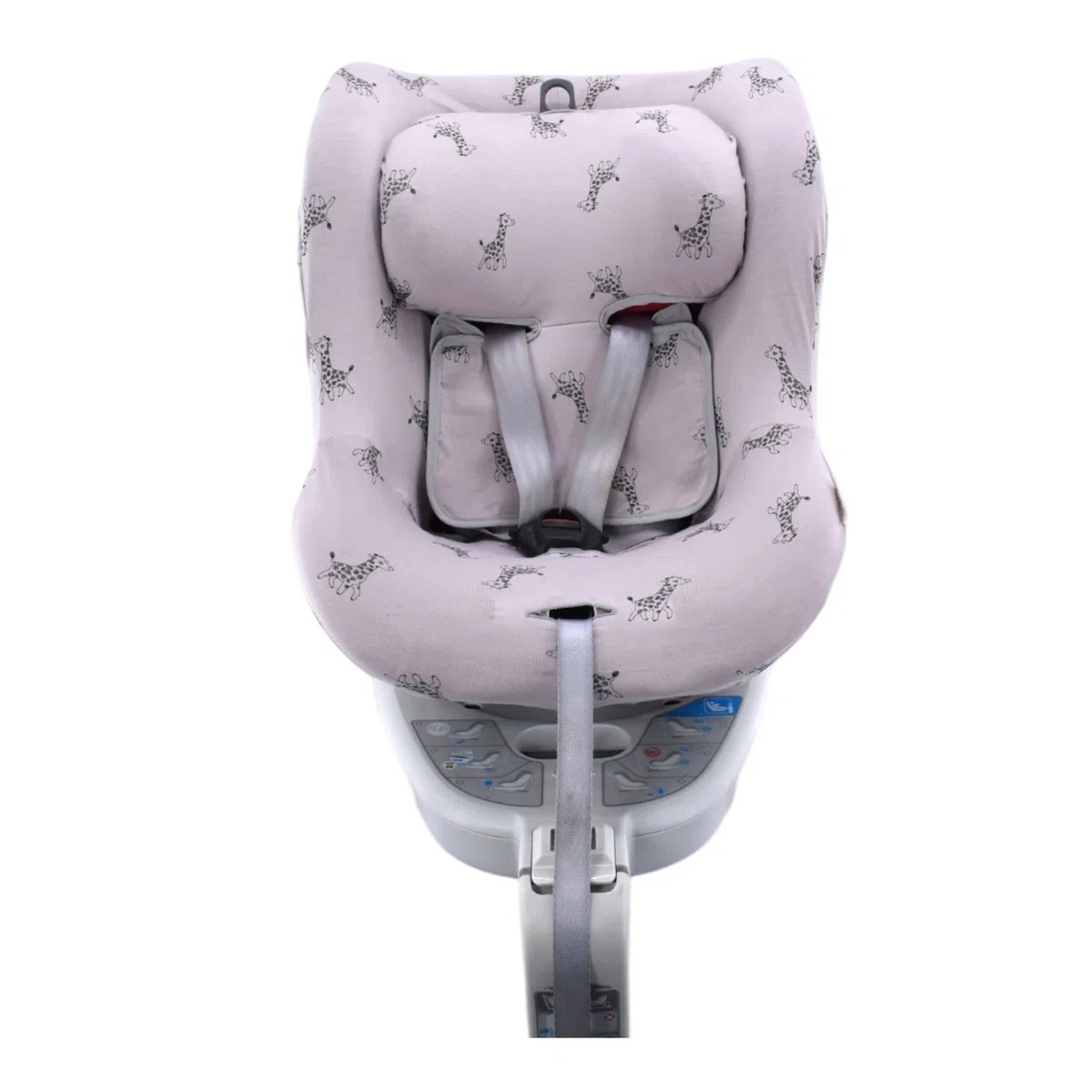 JYOKO Kids Funda para Silla De Coche Compatible con Avionaut Sky Y Be Cool Nado O3 | Algodón Orgánico Transpirable | Confort Suave para Viajar (Estampado Giraffe)