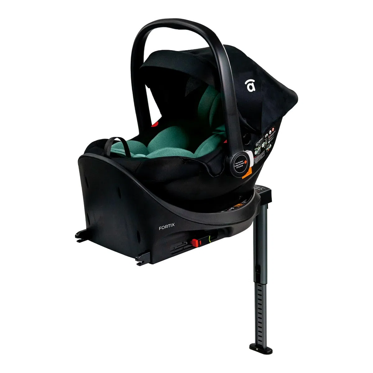 Asalvo FORTIX Base ISOFIX, Sistema de Silla Coche, fácil instalación, cumple con el estándar i-Size, 87 cm, Base Isofix Fortix Negra