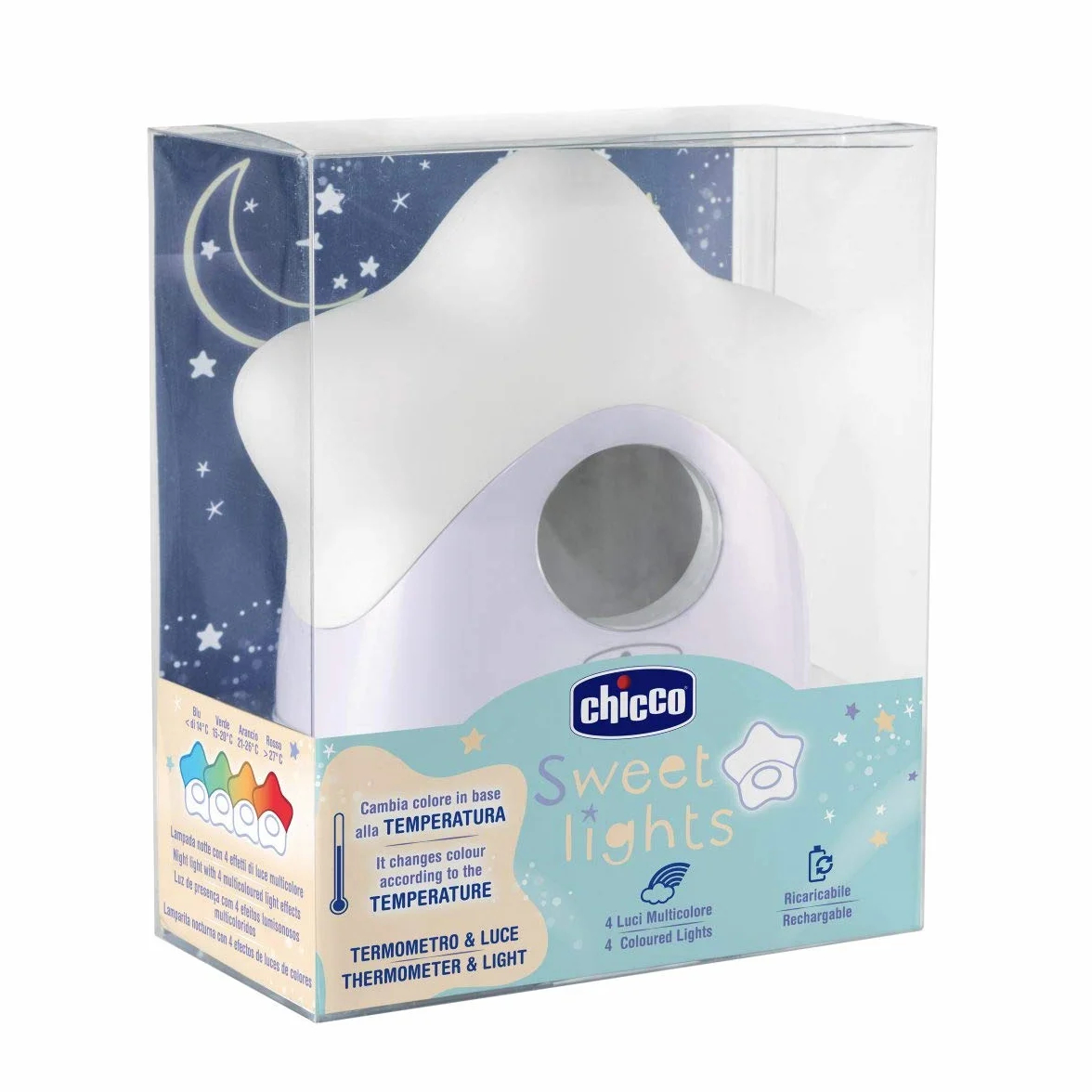 Chicco Luz Nocturna Estrella Con Termómetro Unisex