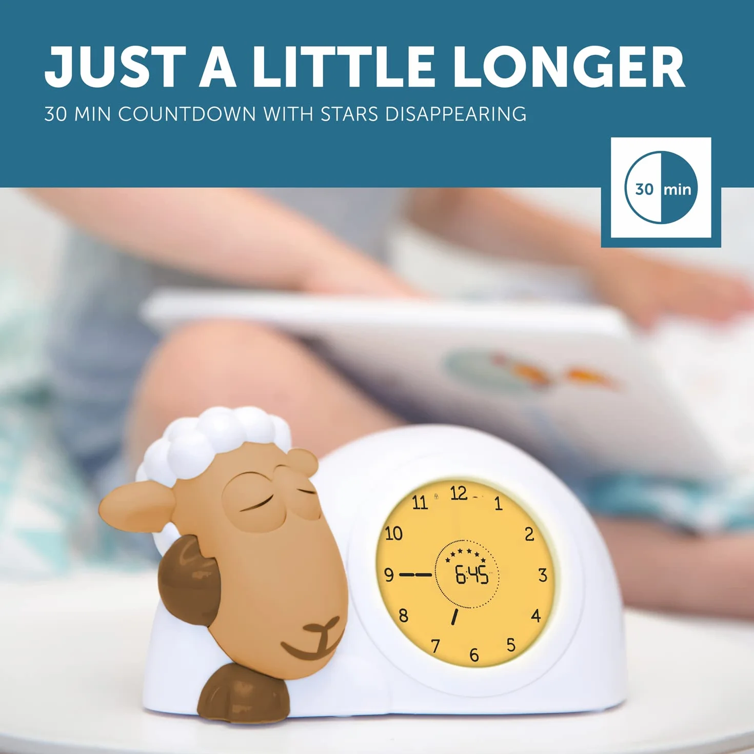 Zazu Reloj Despertador Digital para niños y bebés, ZA-SAM-08, Camel