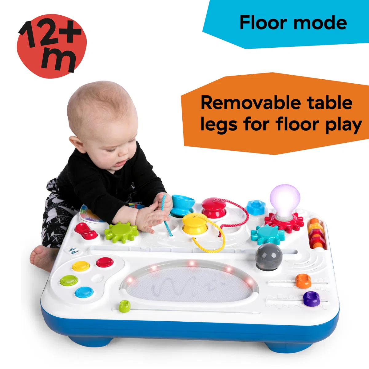 Baby Einstein, Curiosity Table, Mesa de Actividades, estación de Juego Montessori y Banco de Trabajo Interactivo, a Partir de 12 Meses