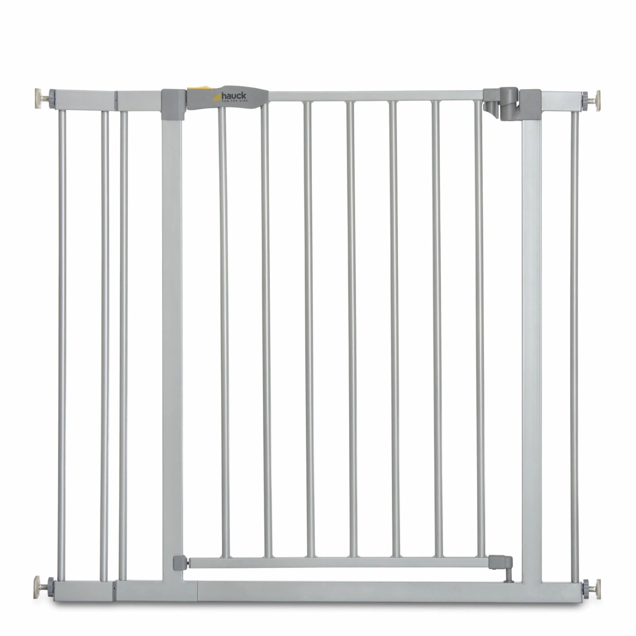 hauck Stop N Safe 2 Silver Barrera Seguridad Niños | Valla Infantil para Puertas y Escaleras de 84 a 89 cm – Sin Taladrar – Seguridad Bebé - Aptas como Vallas para Perros – Solo para Interiores