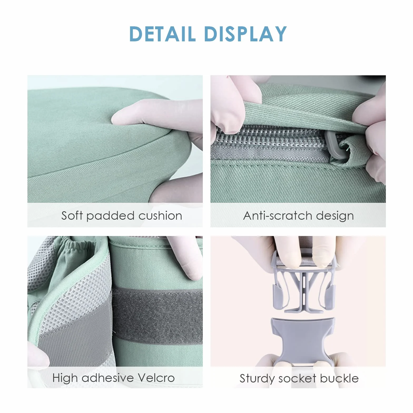 SONARIN Portabebé Asiento de Cadera Ergonómico Taburete de Cintura Algodón con Cinturón de Seguridad Verde