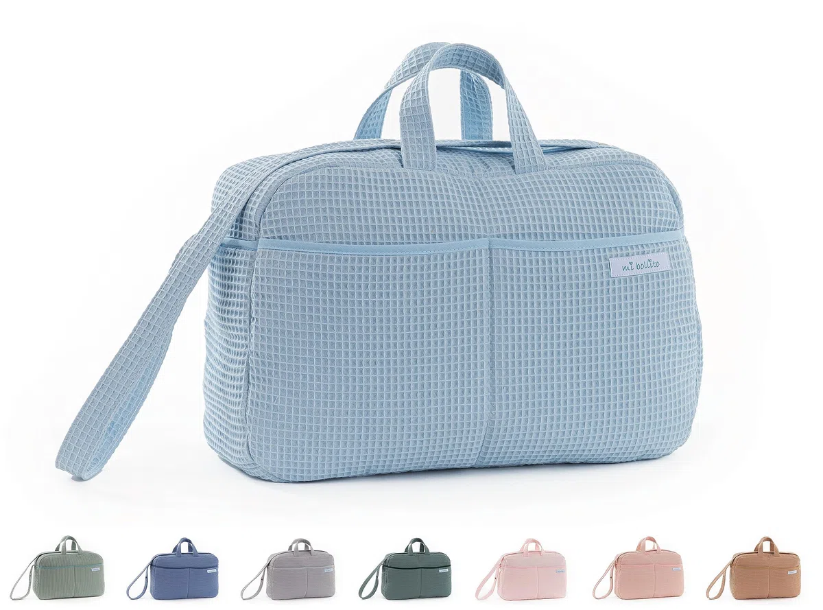 Bolso de maternidad Crossbody para carrito de bebé y para hospital. Bolsa organizadora práctica y elegante de gran capacidad. Producto fabricado en España.