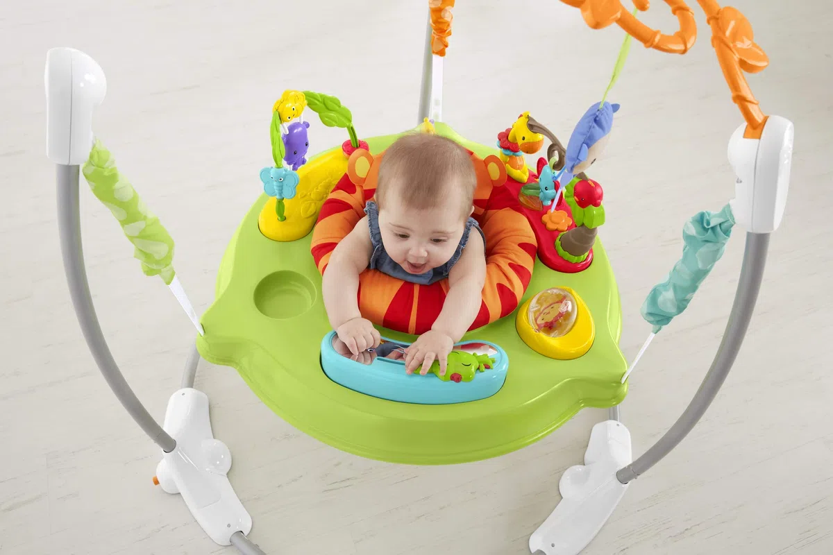 Fisher-Price Saltador Animalitos de la Selva, Producto para Bebés, con Música, Luces, Sonidos y Accesorios, Regalo para Bebés de 6 o más Meses, Tigre, 1 Unidad (Paquete de 1)