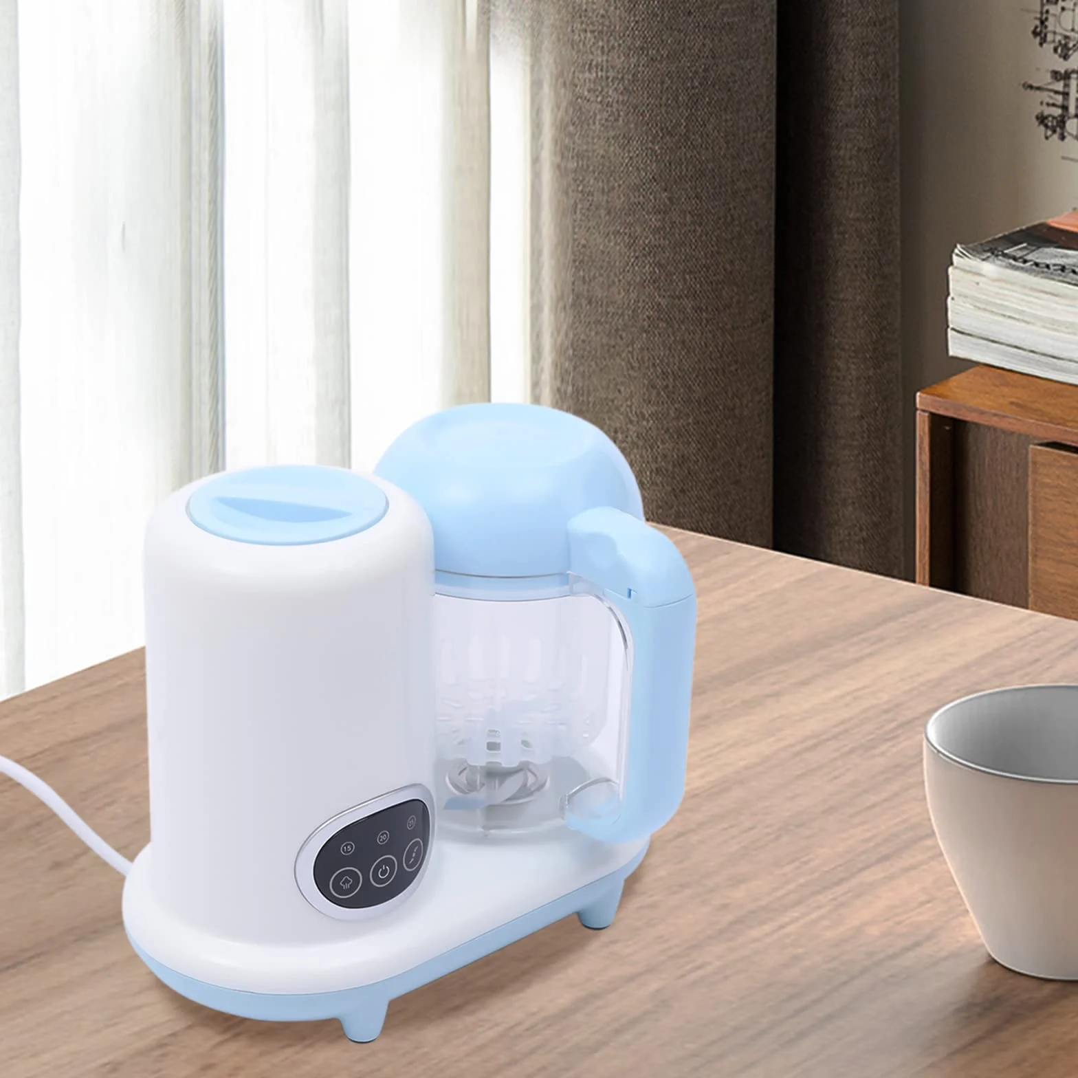 Baby Food Maker Automatic Cocina Batidora Multifunción 10000rpm Temporizador 250ml Robot Cocina Batidora Bebé,Para Mezclar Frutas, Verduras, Cereales, Carne