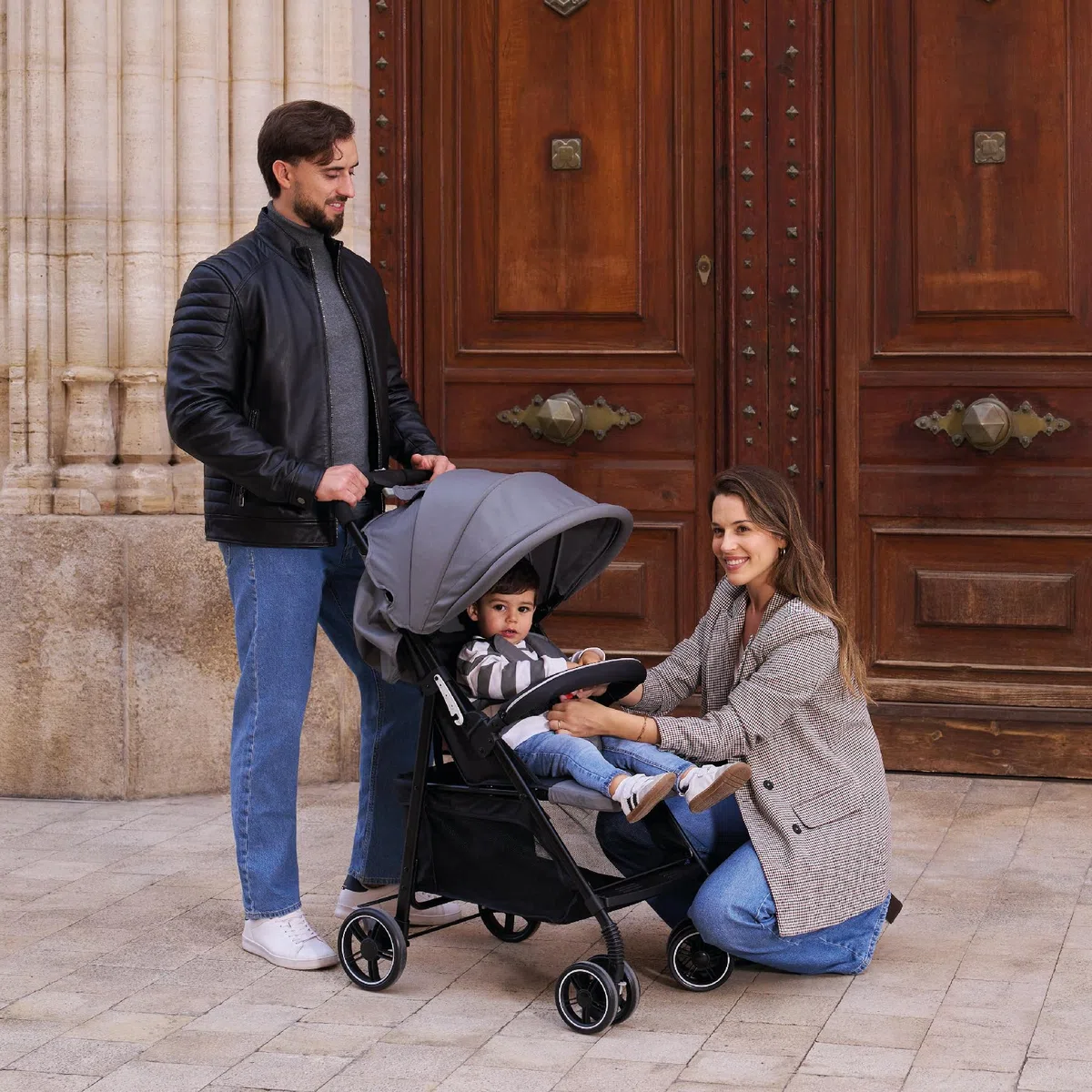 Ms - Silla de Paseo Street | Carrito Bebe lígero desde Nacimiento hasta 36 meses o 22 kg | Con Amortiguadores, Capota XXL y reclinación máxima
