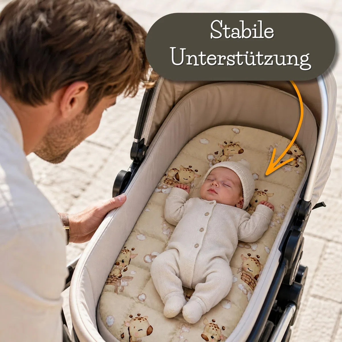 Totsy Baby colchón minicuna Trigo SARRACENO para colecho moisés Cuco capazo Carrito bebé recién Nacido Ovalado Parque lactante cómodo Descanso – Transpirable & Lavable 75x35 cm