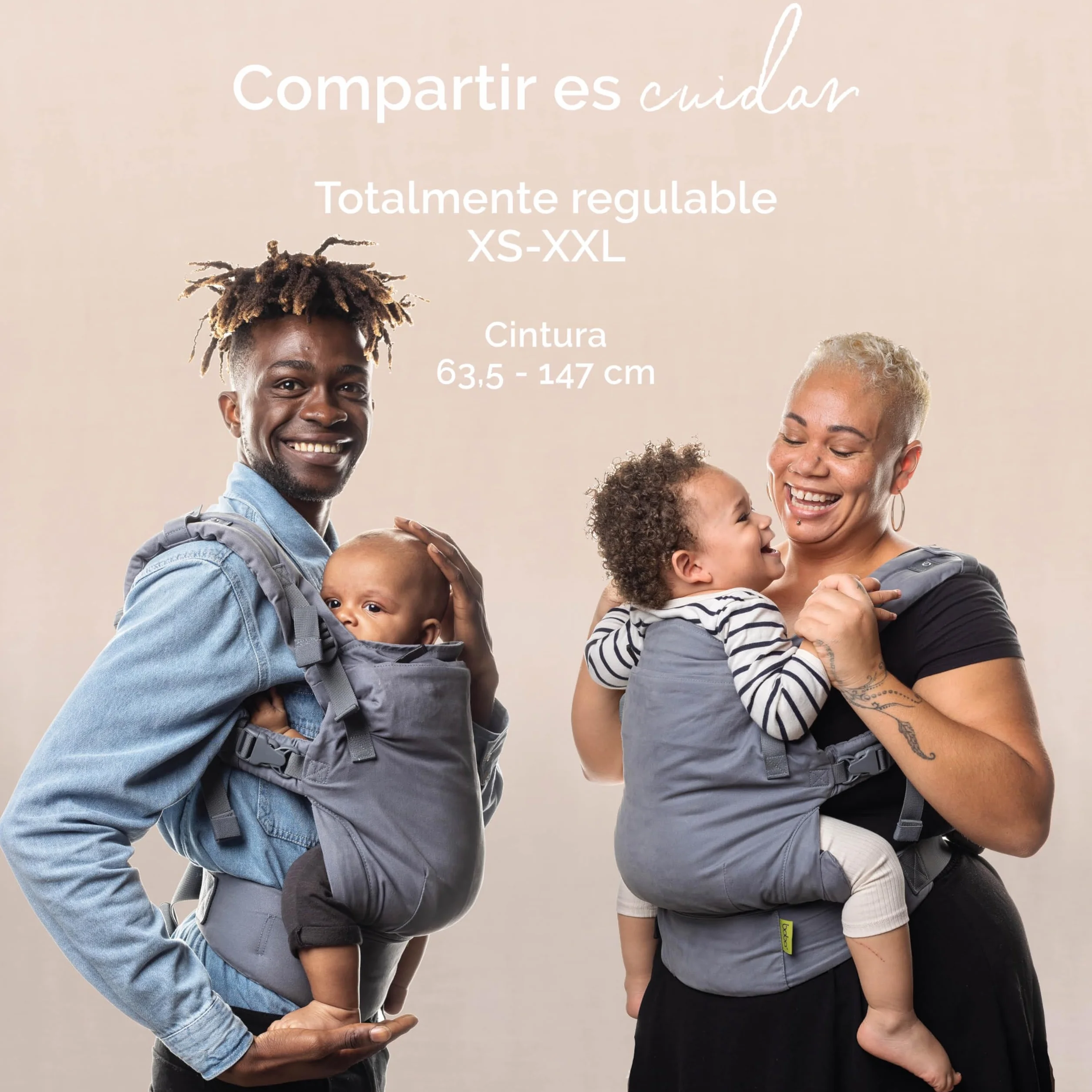 Boba X Mochila Portabebés Ergonómica Ajustable para Recién Nacidos 3-20 kg Gris