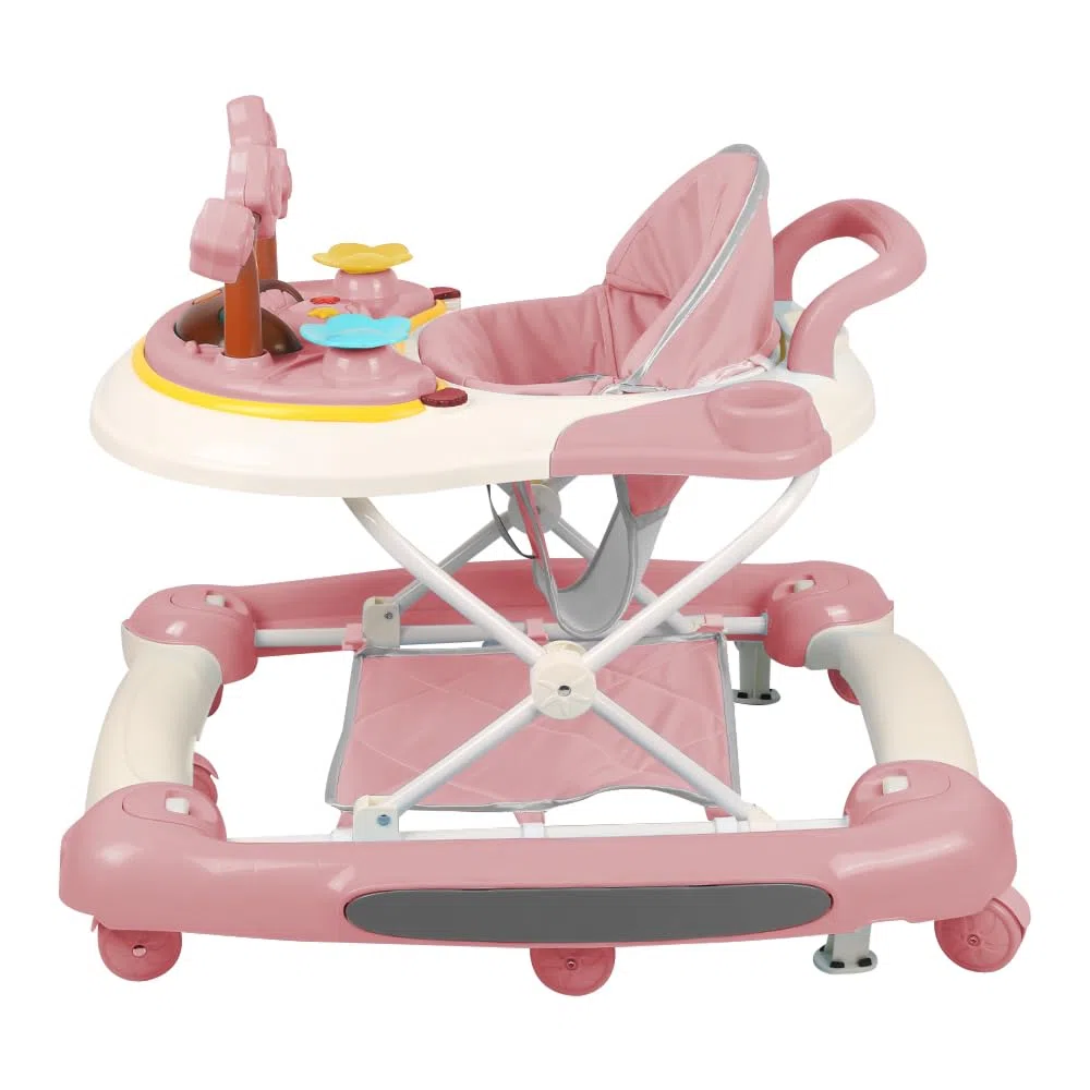 asiento de bebé para mesa de actividades, saltadores suspendidos, andador con música y luces, 67 x 72 x 92 cm, rosa (A)