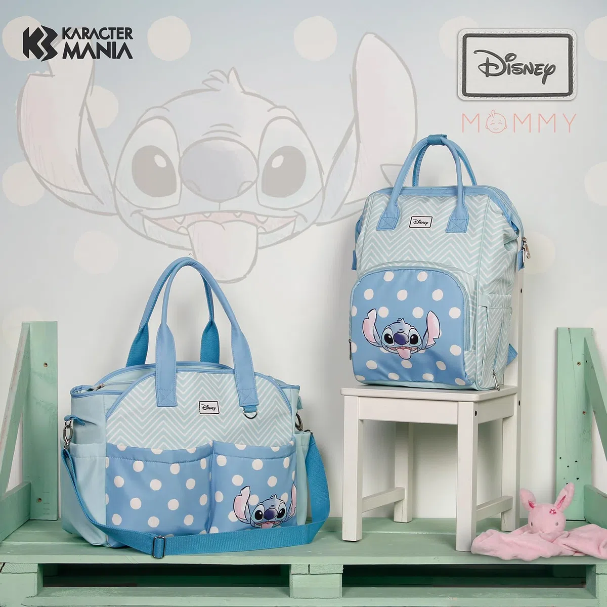 Lilo y Stitch Lovely-Bolso para Carro de Bebé Mommy, Verde