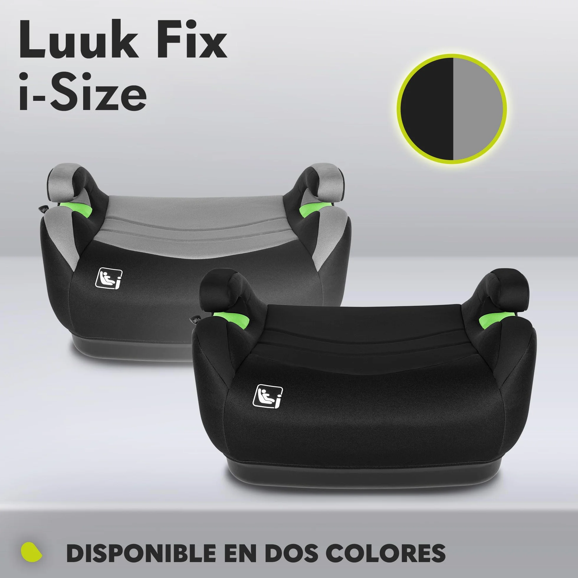LIONELO LUUK FIX i-Size Asiento elevador con ISOFIX para niños 22-36 kg 125-150 cm grupos 2 y 3