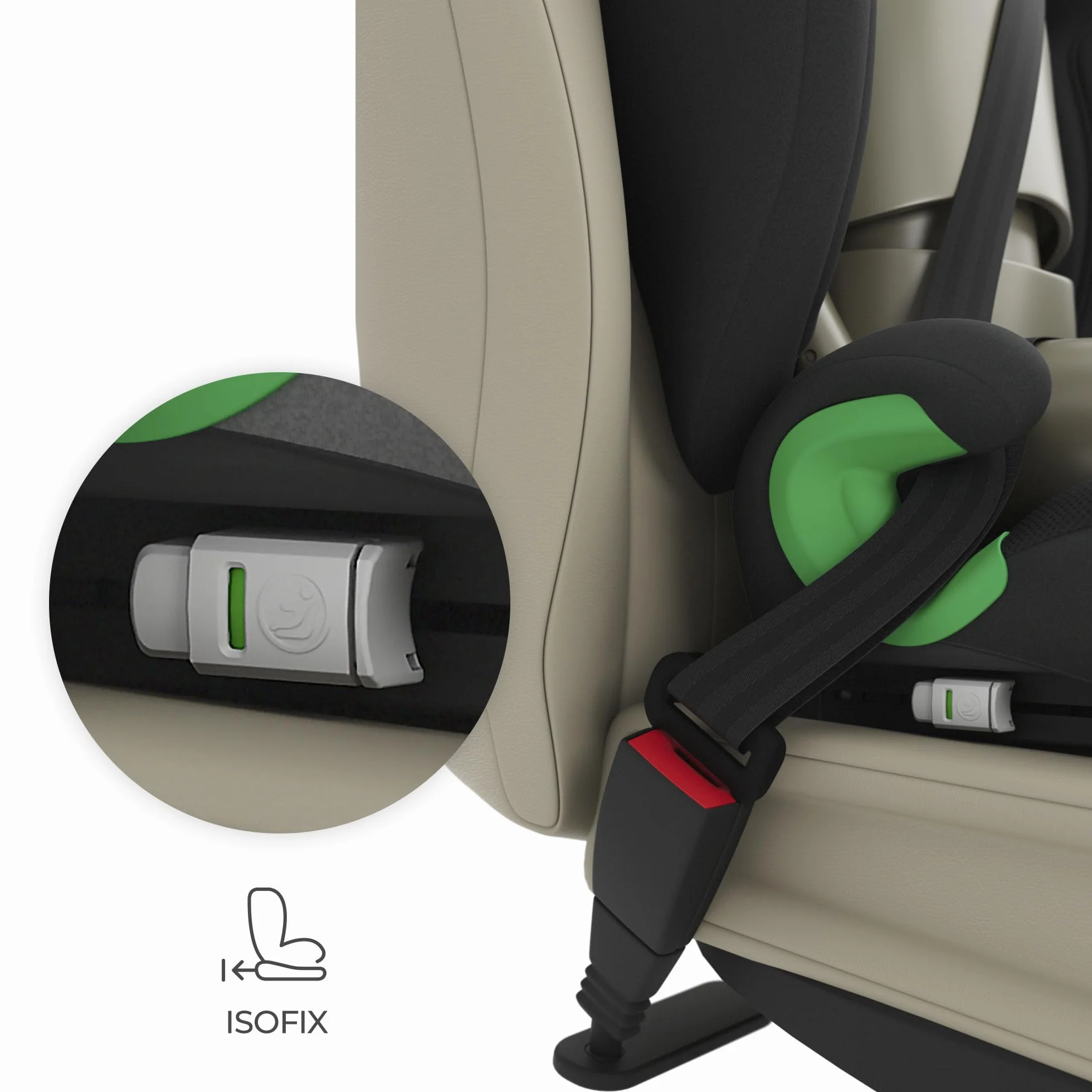 Kinderkraft JUNIOR FIX 2 PRO silla de coche 100-150 cm ISOFIX Negro