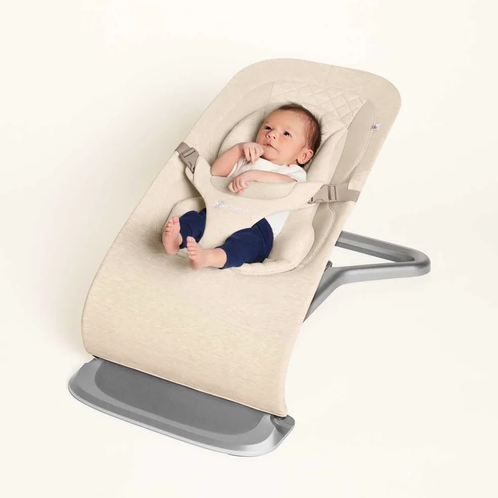 Ergobaby Hamaca 3 en 1 Evolve, hamaca ergonómica para recién nacidos, cojín para recién nacido (2,5 kg - 13,2 kg), Cream