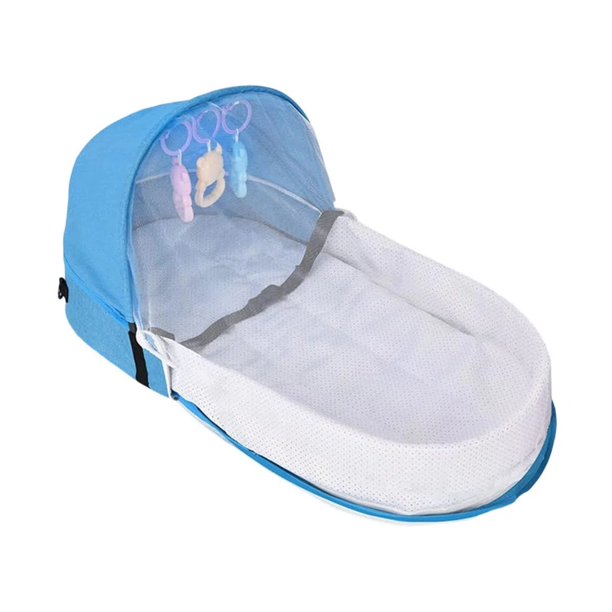 Cuna de Viaje para Niños Pequeños | Plegable, lavable y reutilizable con dosel | Camón infantil con protección de malla | Para salidas familiares, picnic, turismo urbano, cumpleaños y regalos para niñ