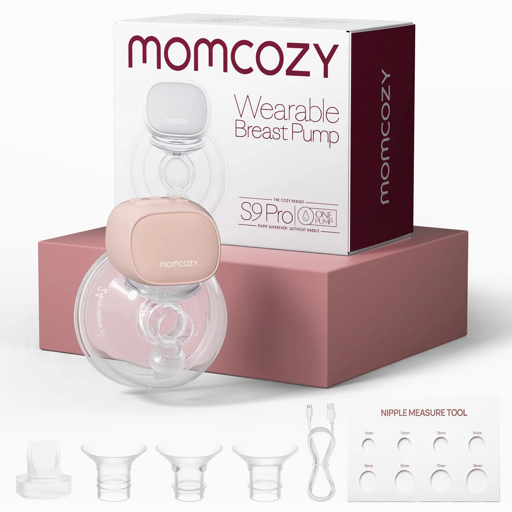 Momcozy S9 Pro Sacaleches Electricos Actualizados, Sacaleches Manos Libres con Pantalla LED, Extractor de Leche Eléctrico Portátil con 2 Modos y 9 Niveles