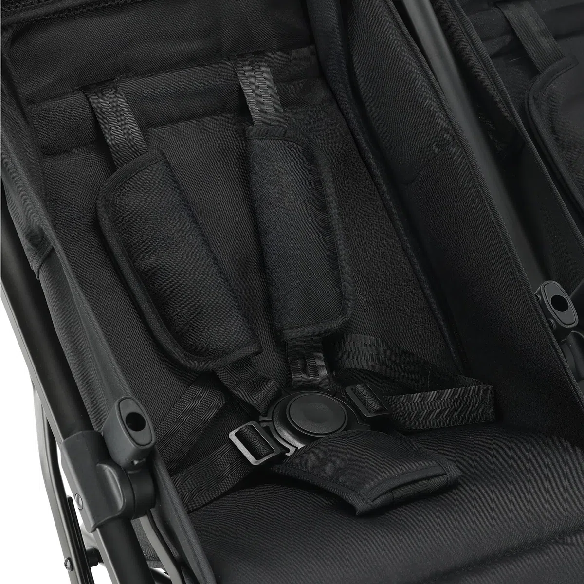 Deryan Rolo X2 Cochecito de bebé - 2 en 1 - pequeño y plegable - desde el nacimiento hasta 4 años - Capacidad por asiento hasta 44 kg - Cochecito infantil plegable - compacto y plegable - Negro