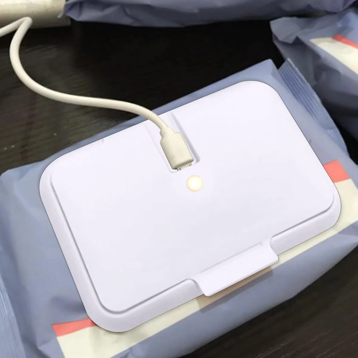 Calentador de toallitas portátil, calentador USB para toallitas húmedas, dispensador de toallitas de calefacción uniforme para viajes, coche, hogar, picnic y camping
