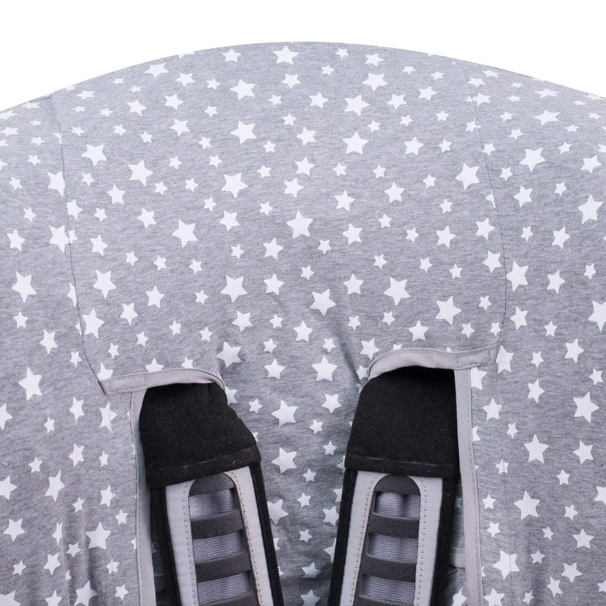 JYOKO KIDS Funda para Silla de Coche de Algodón Extra Suave Sin Cabezal (White Star)