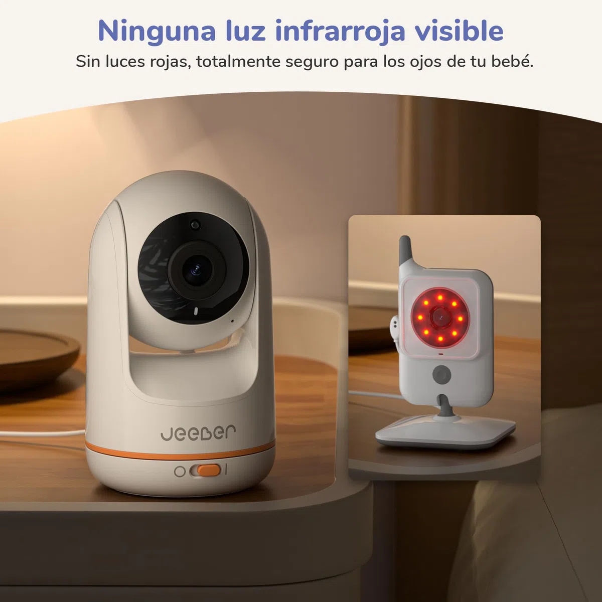 2K/3MP Camara Vigilancia Bebe con App Movil, 5" IPS Pantalla, Rotación de 360 ​​Grados, Visión Nocturna, Detección Inteligente de llanto, Área de Seguridad Personalizada, VOX