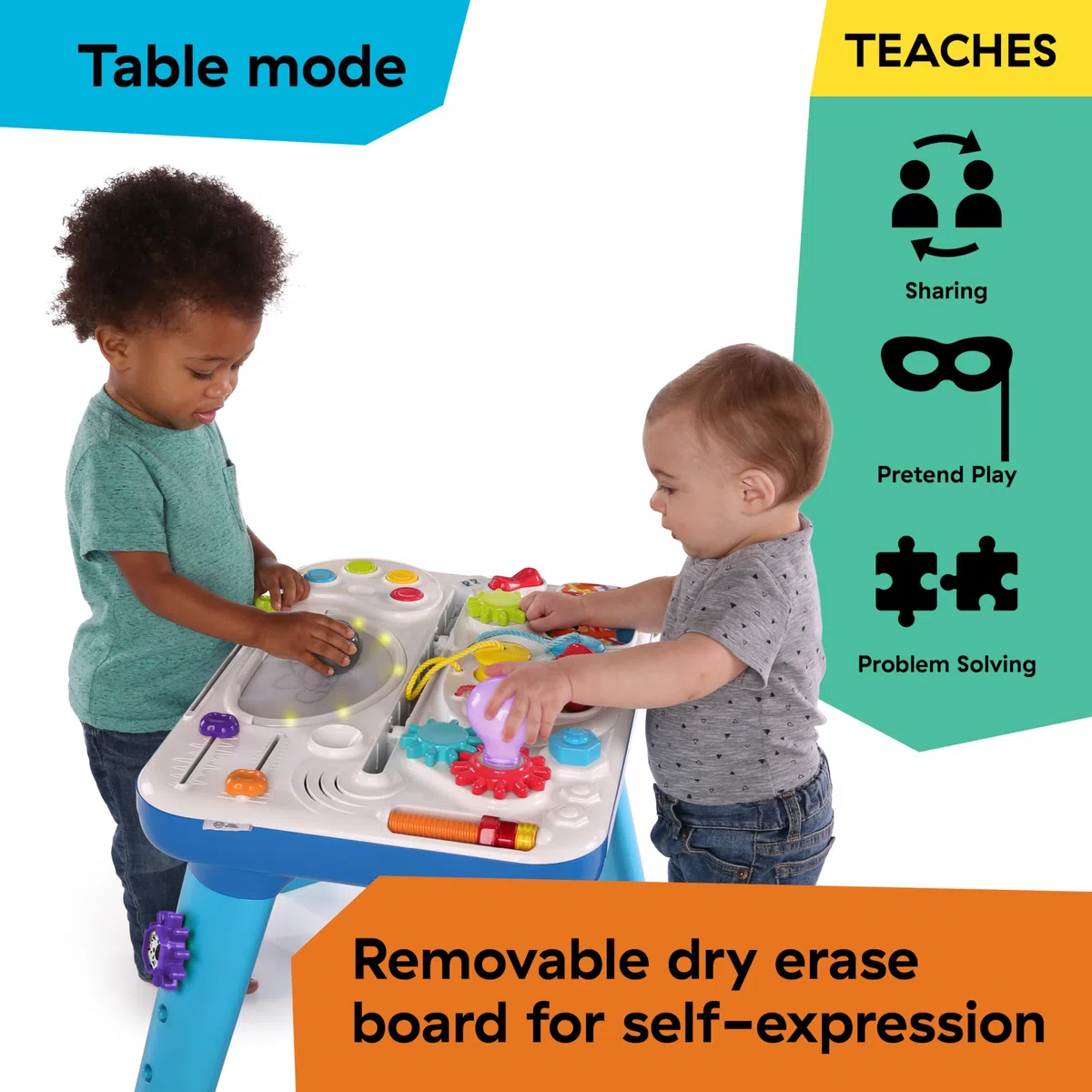 Baby Einstein, Curiosity Table, Mesa de Actividades, estación de Juego Montessori y Banco de Trabajo Interactivo, a Partir de 12 Meses