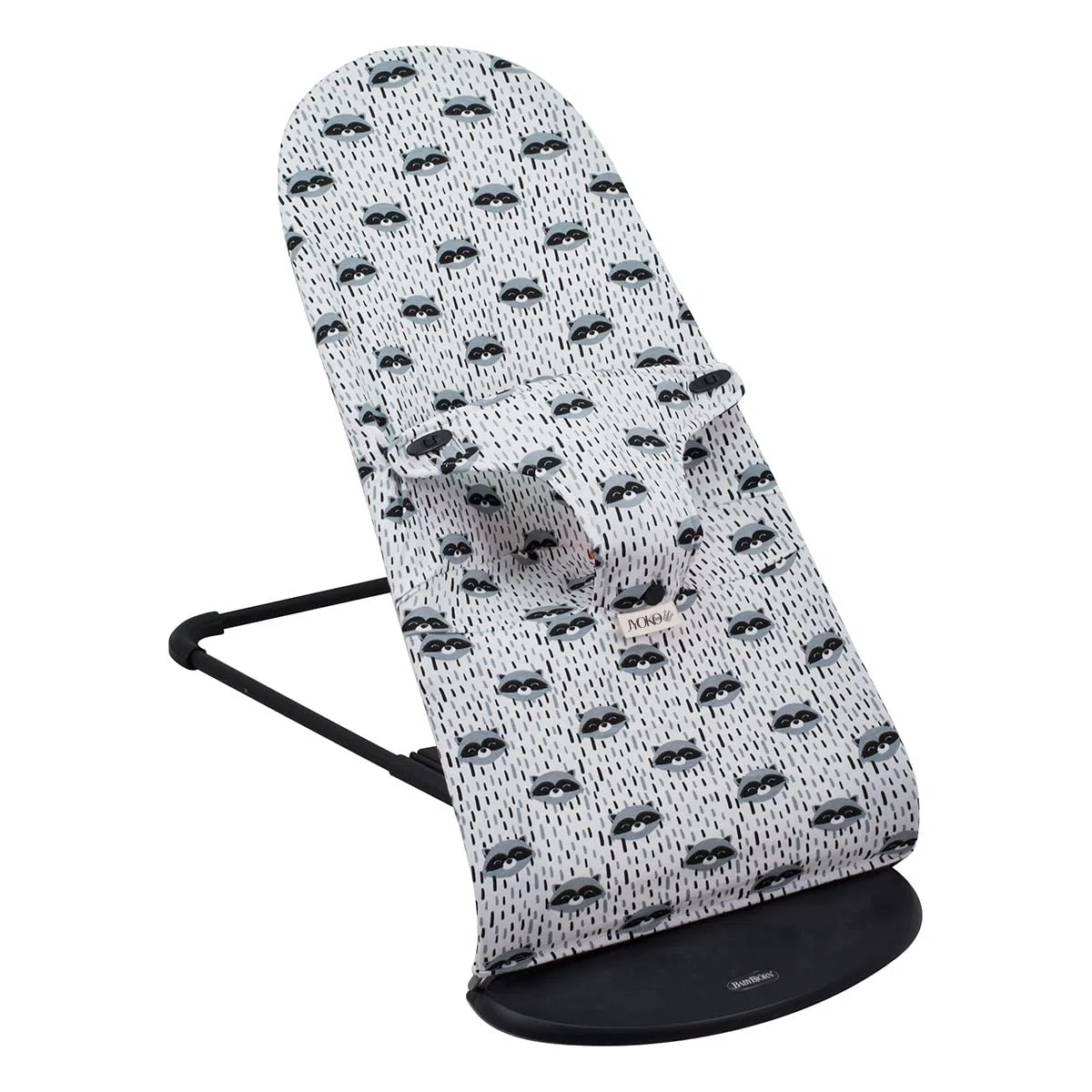 JYOKO Kids Cubre Funda para Hamaca, Compatible con BabyBjörn Balance, Balance Soft y Bliss, Uso sobre La Funda Original (Raccoon, ALGODÓN)