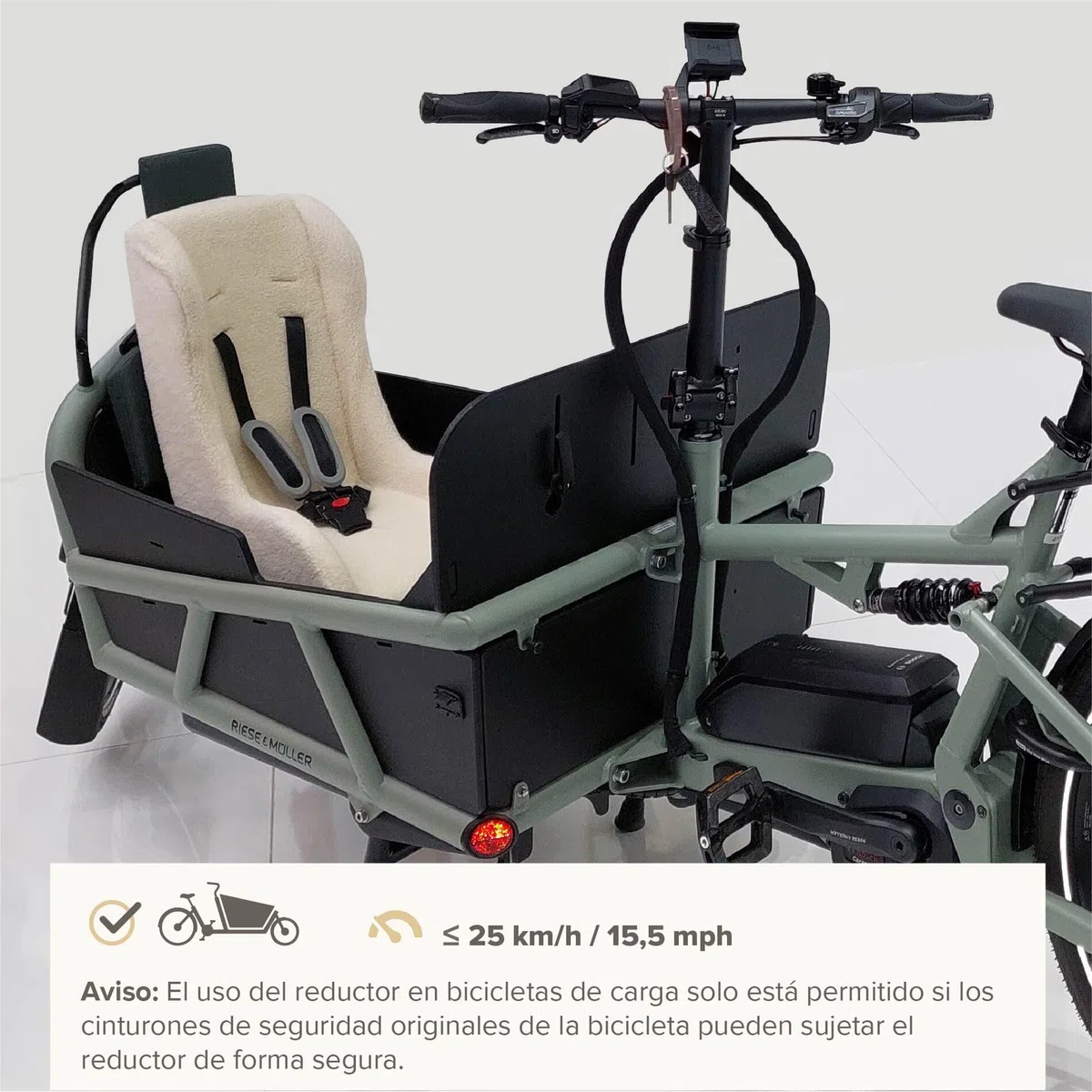 POLISPORT 8015000024 Mini Pelican Reductor para Bebé con Forro Polar, Sin Arnés De Seguridad, Compatible con Remolques, Cochecitos Y Bicicletas Cargo, Adecuado para Niños De 7–18 Meses, Blanco