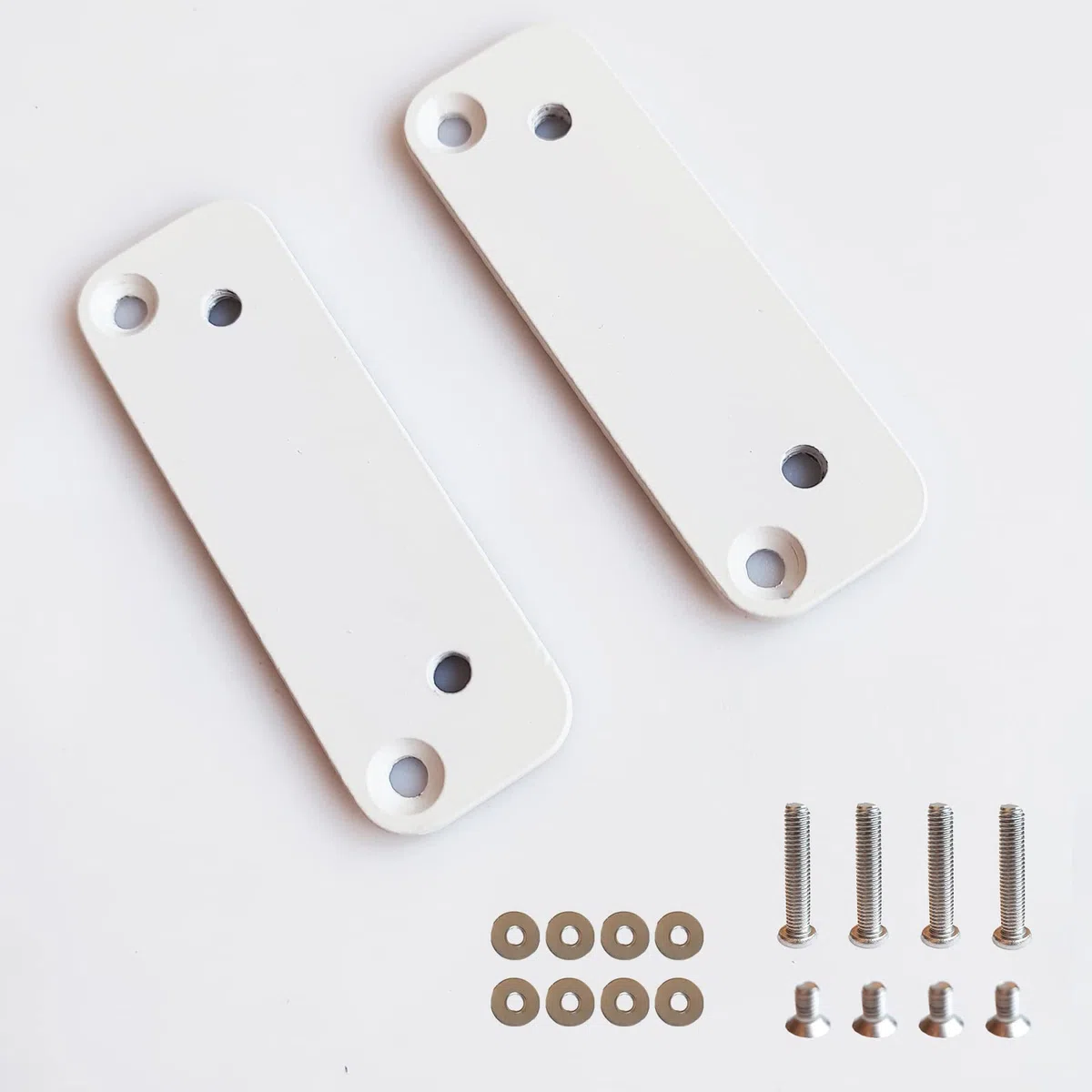 PIAOLGYI Juego de 2 adaptadores de manija de gabinete blancos para gabinete IKEA Milsbo, juego de adaptadores con asas de aluminio