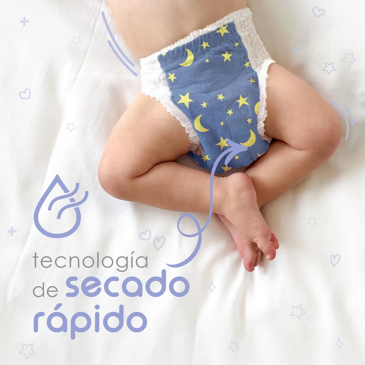 PureBorn Sweet Dreamer Pañales Braguitas de Noche, Talla 4 (9-15 kg), 22 Pañales, Protección Contra Fugas Durante la Noche, Absorción Extra, Confort en Seco, Indicador de Humedad