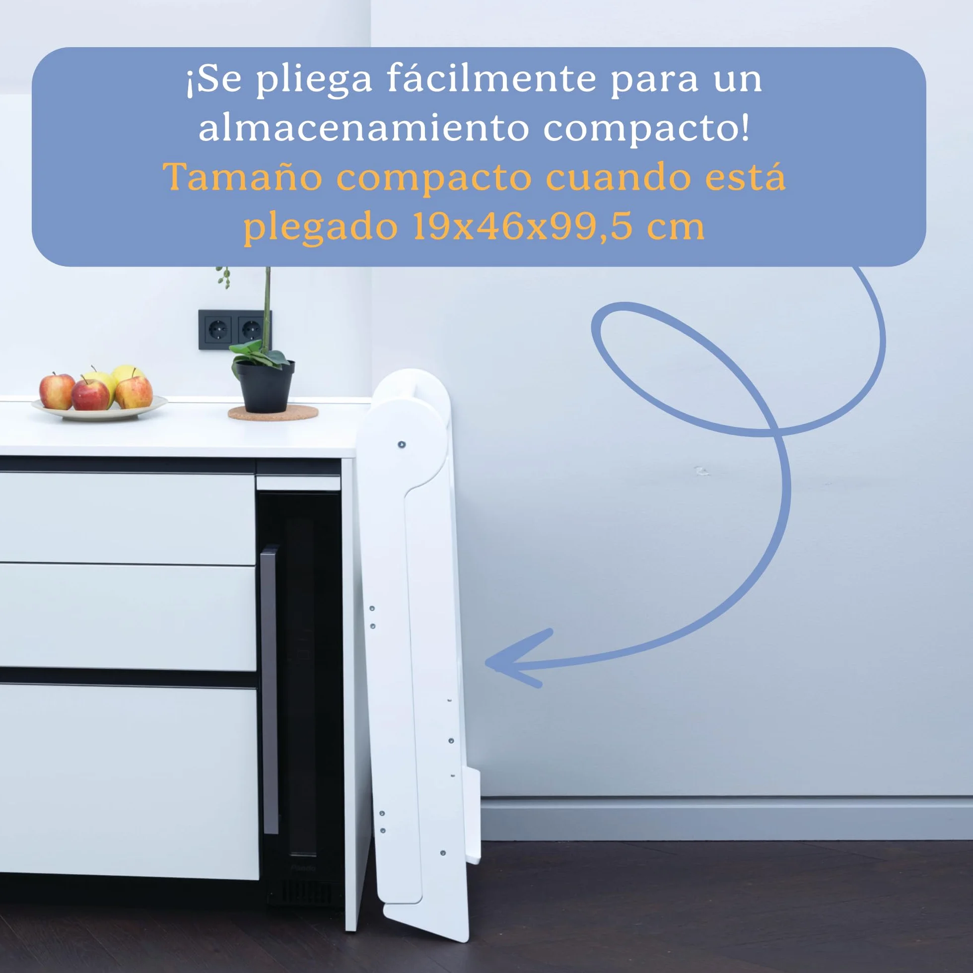TOYBOX Torre de Aprendizaje Plegable Montessori Madera Natural