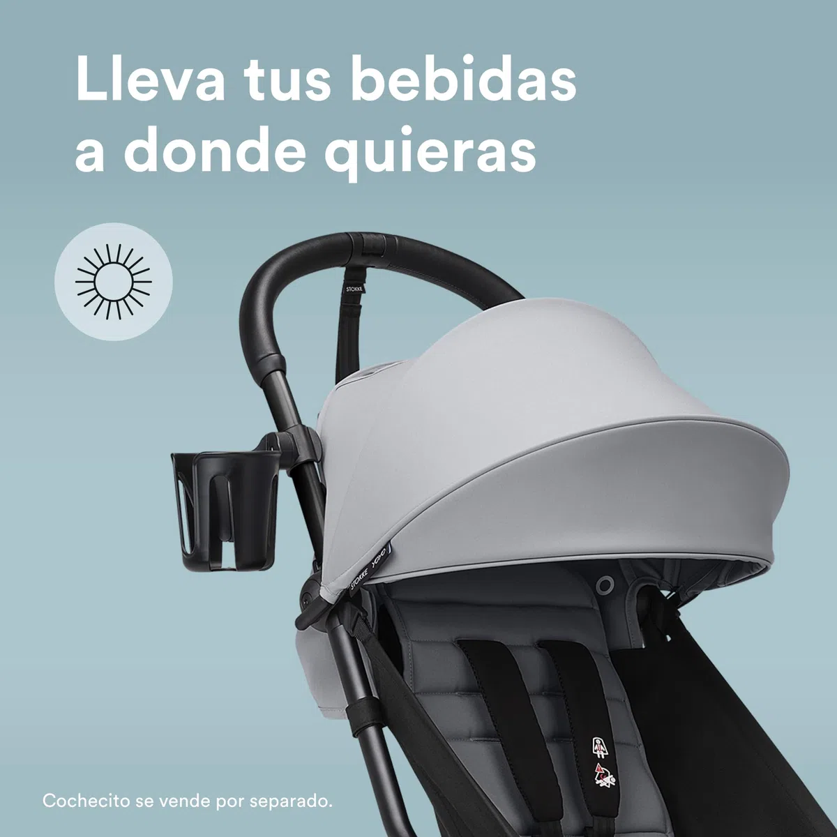 Portavasos para Stokke YOYO - Fácil de Colocar en Seis Puntos Diferentes del Cochecito YOYO