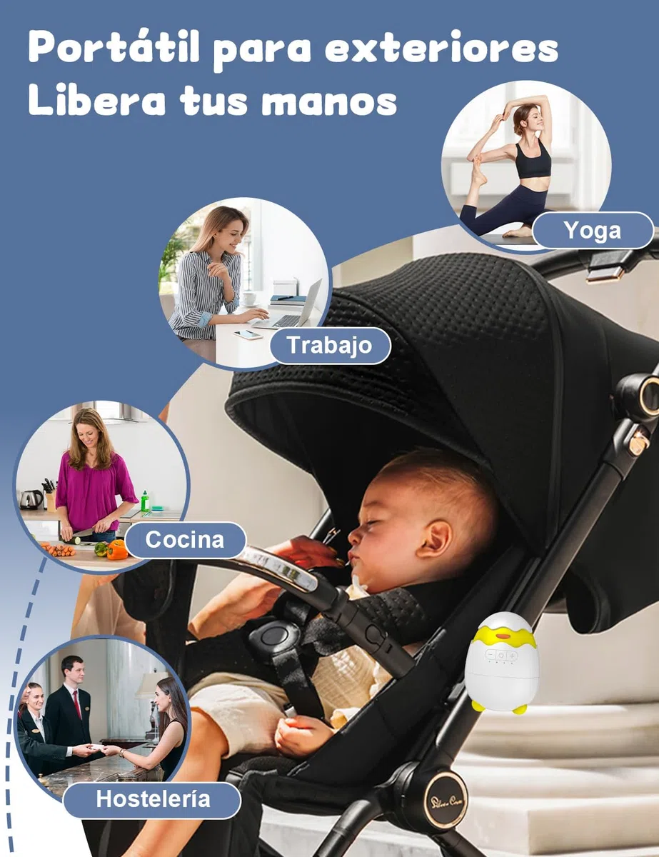 Robofun Baby Rocker-Columpio Para Cochecito De bebé, Ayuda Para Dormir Para Bebés,5 Niveles De Intensidad – Diseño original