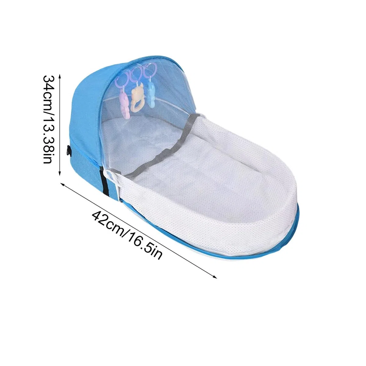 Cuna de Viaje para Niños Pequeños | Plegable, lavable y reutilizable con dosel | Camón infantil con protección de malla | Para salidas familiares, picnic, turismo urbano, cumpleaños y regalos para niñ