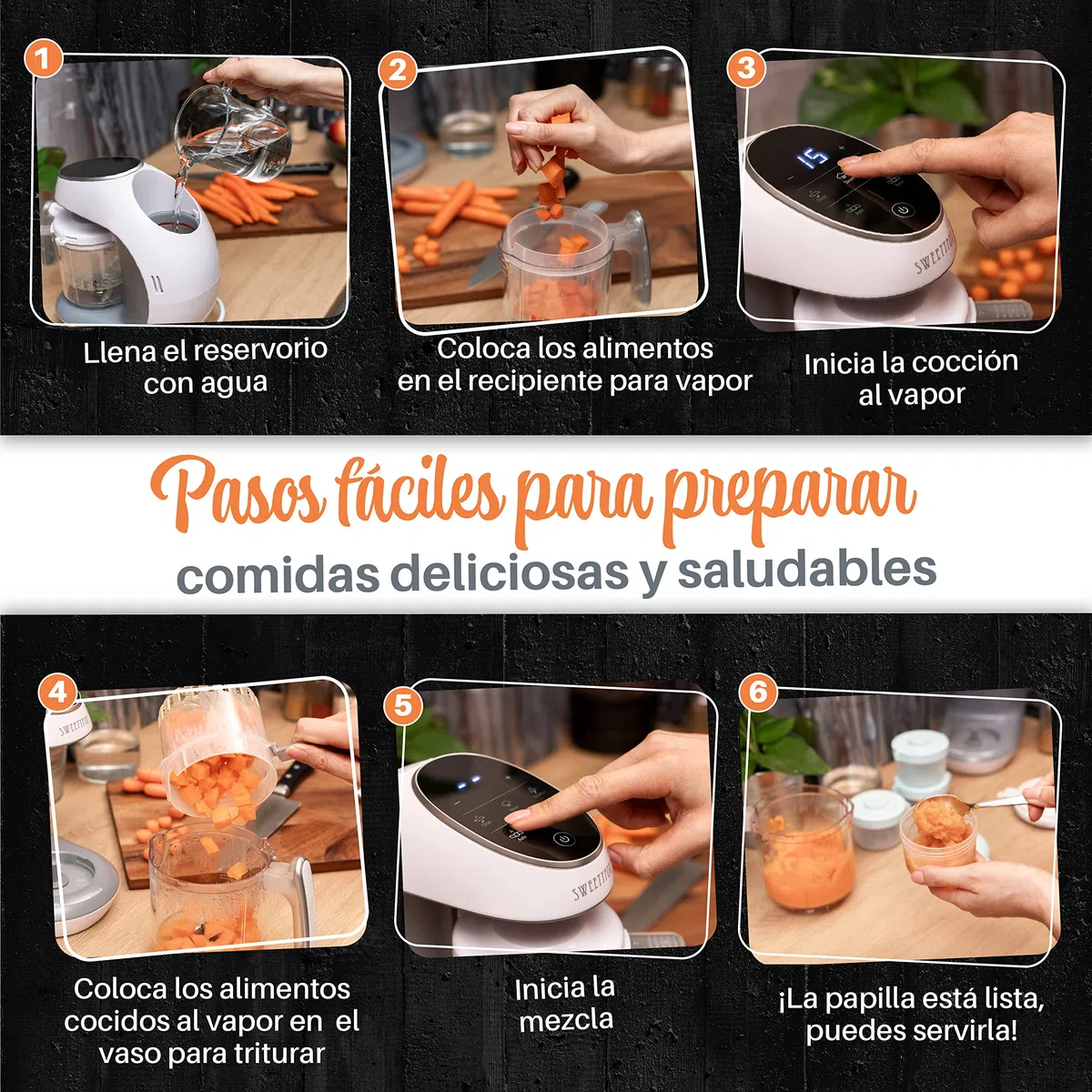 Robot Cocina Bebe - Multifunción 7 en 1 para Bebés - Al vapor, Procesador de Alimentos, Limpieza Automática, Esterilizado, Recalentar, Descongela - Robot de Cocina bebe