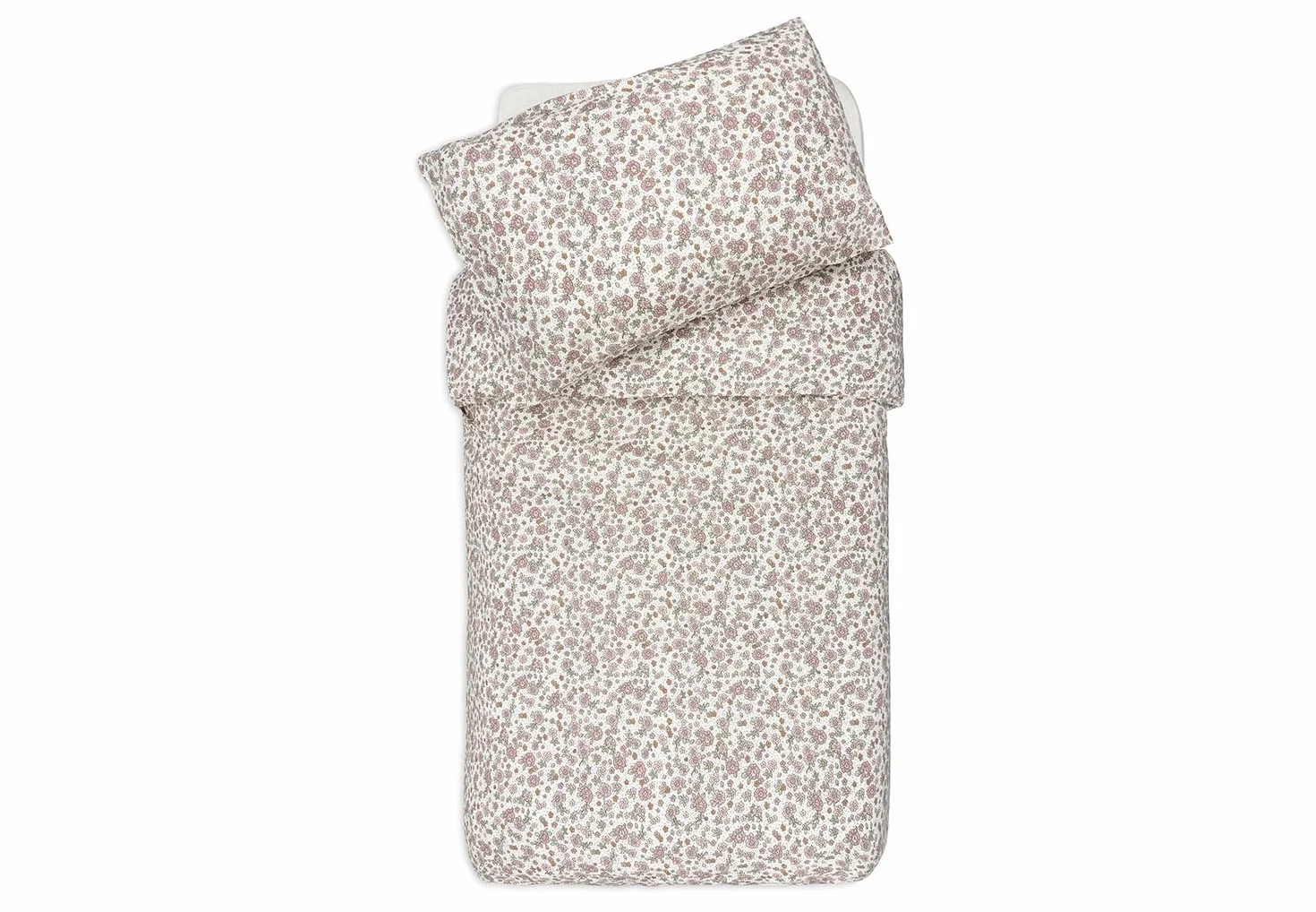 Jollein 003-005-67045 - Juego de Cama (100 x 140 cm + 40 x 60 cm), diseño de Flores Retro
