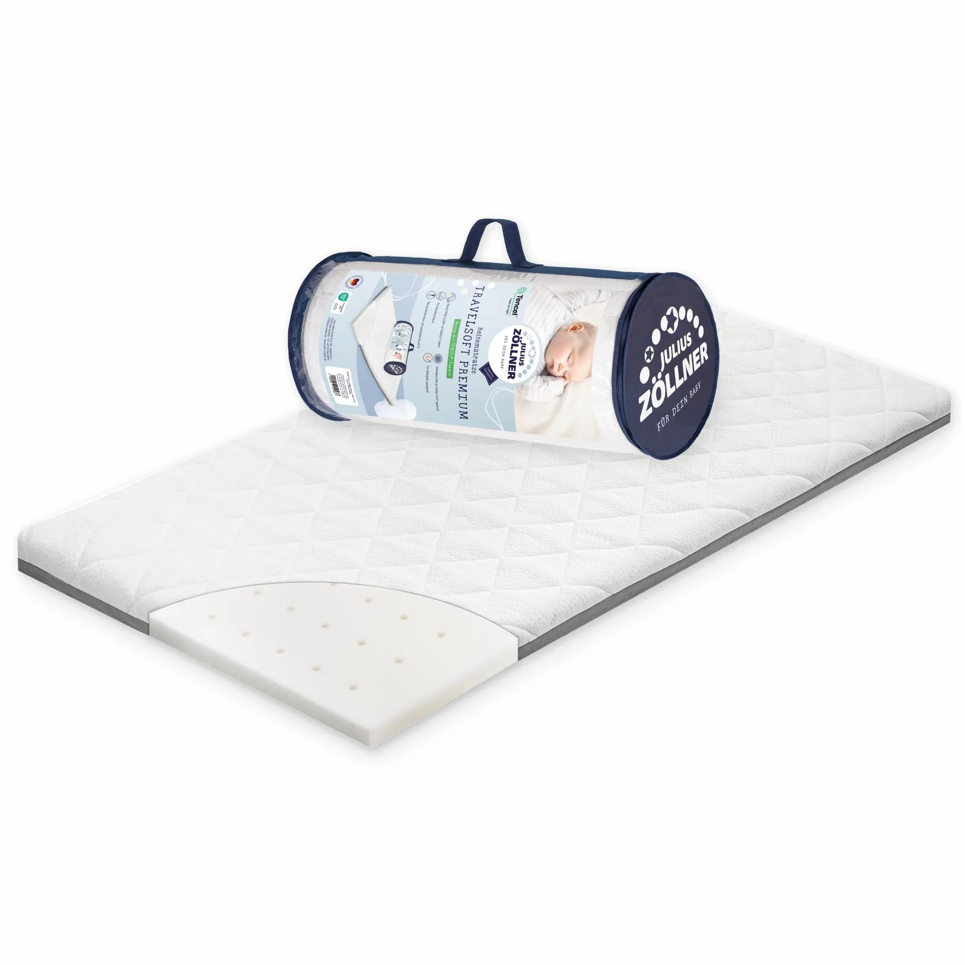 Julius Zöllner Travelsoft Premium 7120100000 – Colchón de viaje, 60 x 120 cm