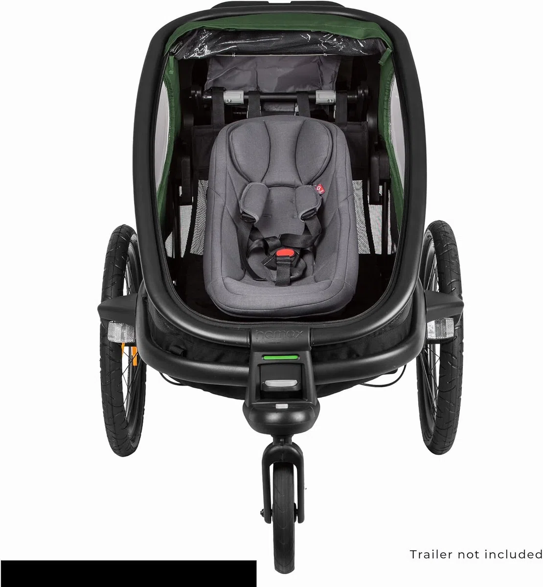 Hamax Inserto para bebé (se Adapta a Todos los remolques) - Soporte Suave y cómodo para recién Nacidos, fácil de Instalar, arnés de Seguridad, diseño Ajustable, Compatible con Asientos de Bicicleta