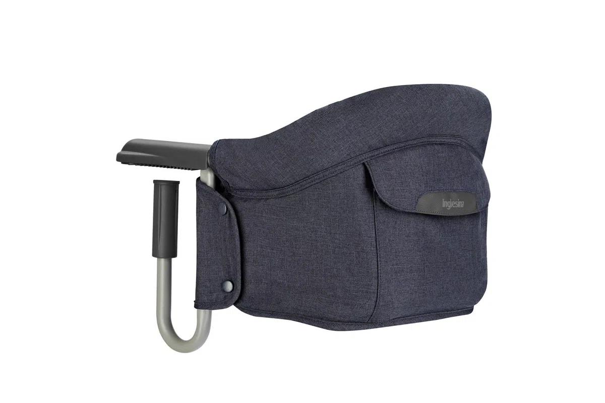 Inglesina Fast, Asiento de Mesa Plegable, Azul (Ocean Navy), Fácil de Transportar, Lavable, Instalación Segura, Hasta 15 kg, 35 x 27 42 cm