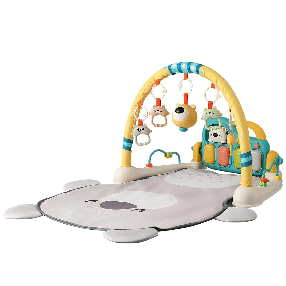 Gimnasio de juegos con piano para bebés, musical y con luces (Bear)