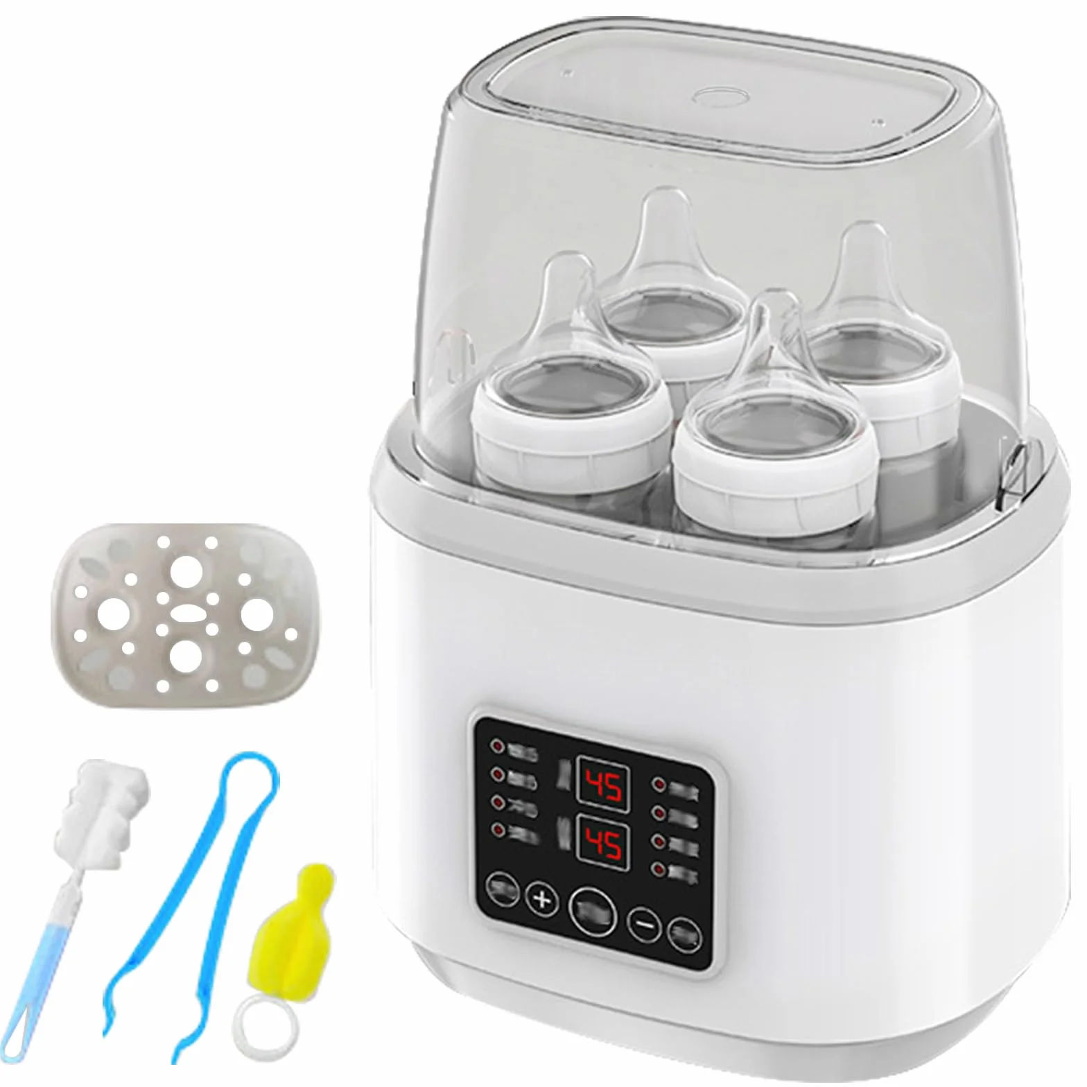 GBKDQQ Calentador de biberones para bebé, 8 en 1, esterilizador para biberones, calentador de biberones para bebés, calentador rápido de alimentos para bebés y descongelación, calentador de alimentos