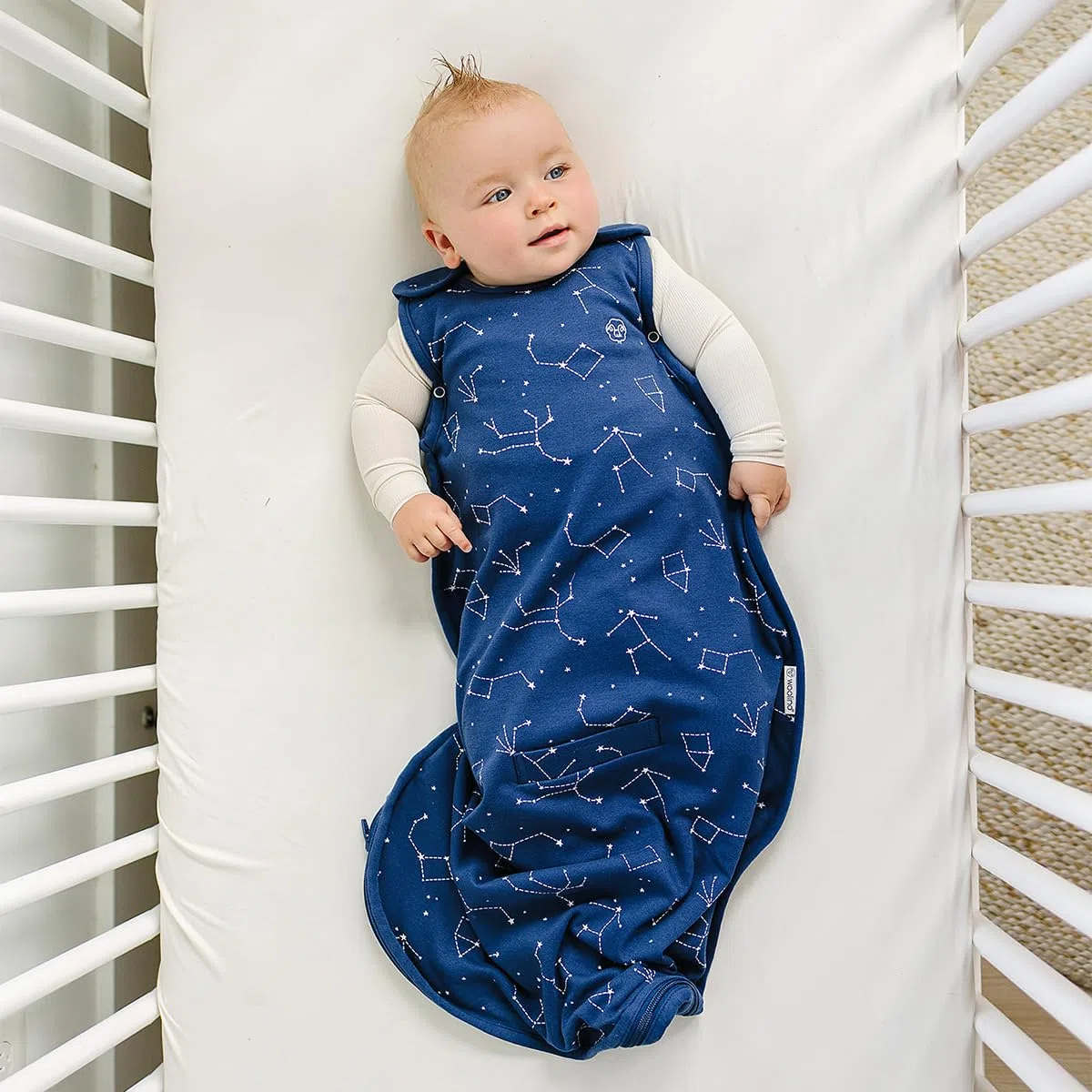 Woolino Saco de Dormir para Niños Pequeños, 4 Estaciones, Lana Merina y Algodón Orgánico, Saco de Dormir para Bebés, 2-4 años