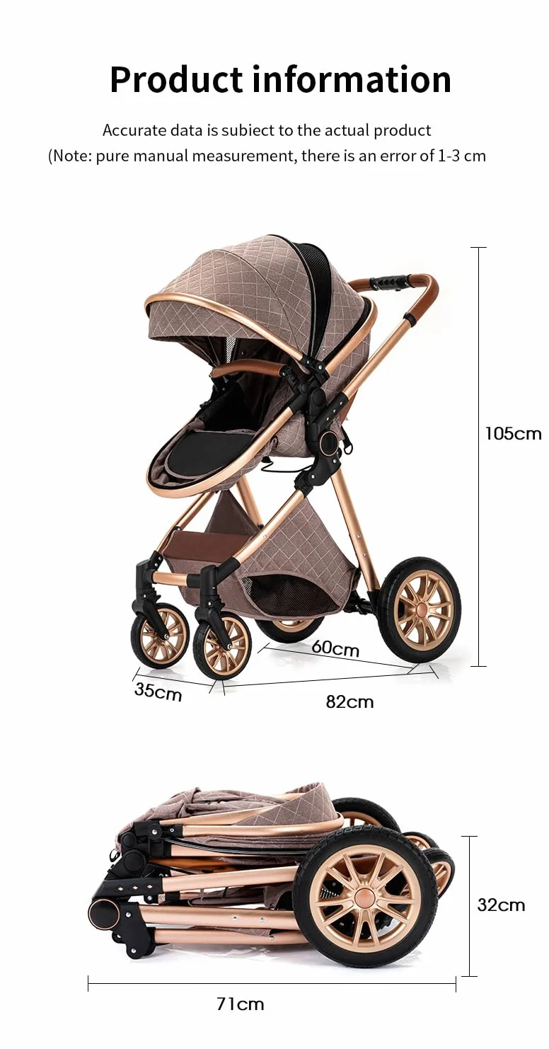 YAZOCO Carrito de Bebé 3 en 1, Plegable Carricoche de 3 Piezas, Cambiador, Cubrepiés, Mosquiteros, Cubiertas de Lluvia, Accesorios de Asiento (L V9 Gris oscuro)
